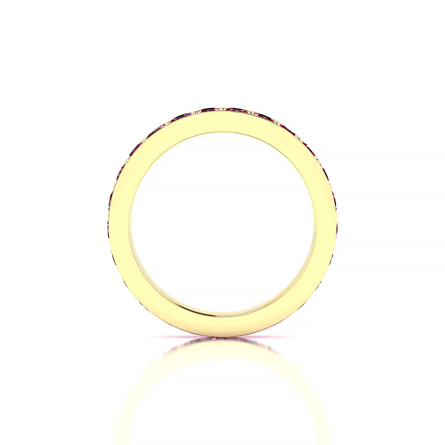Fusion | 18k Yellow Gold 2.5 mm Round Ruby Ring