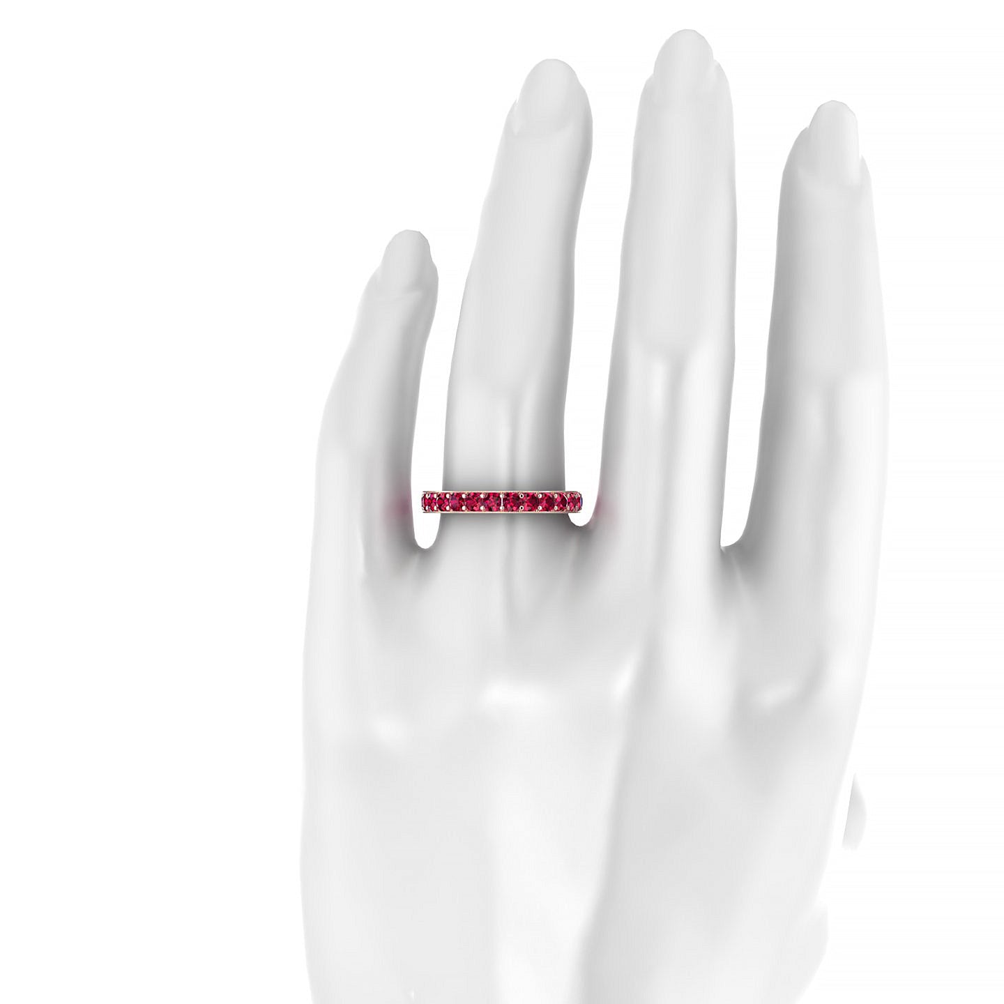 Fusion | 18k Rose Gold 2.5 mm Round Ruby Ring