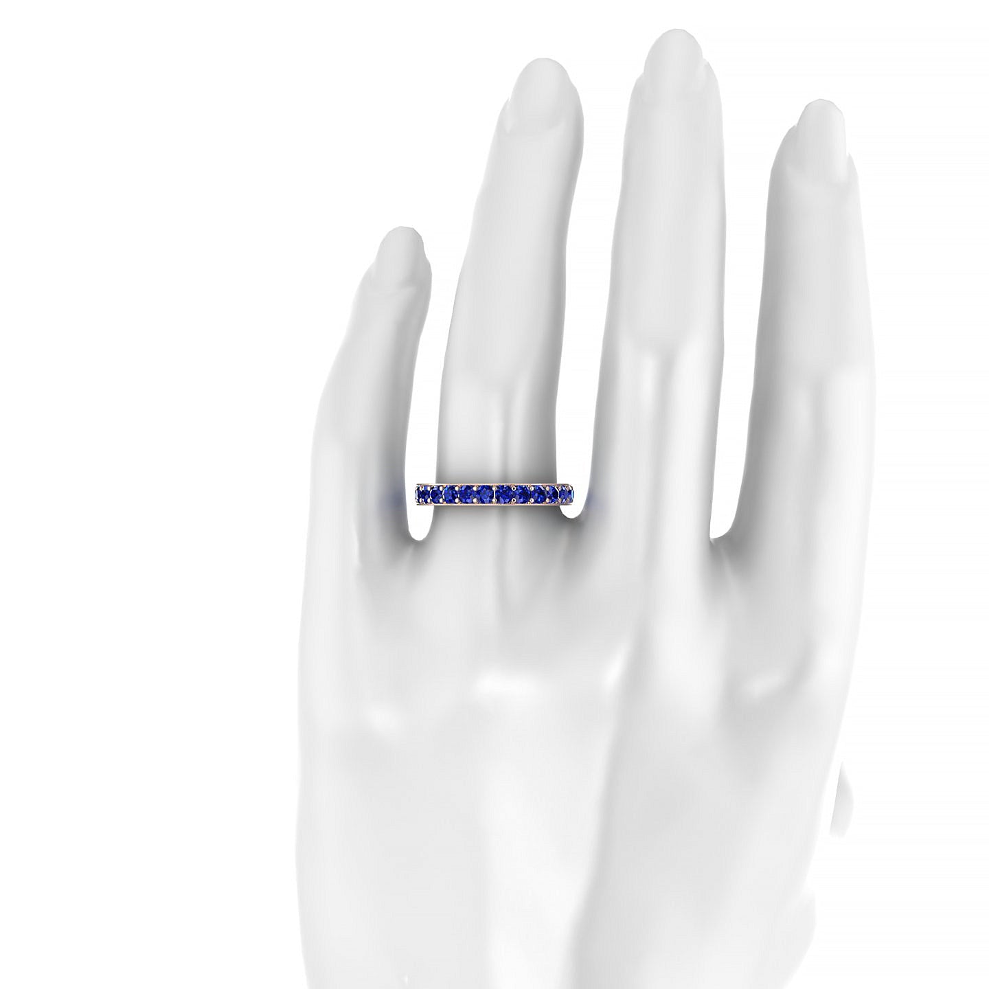Fusion | 18k Rose Gold 2.5 mm Round Sapphire Ring