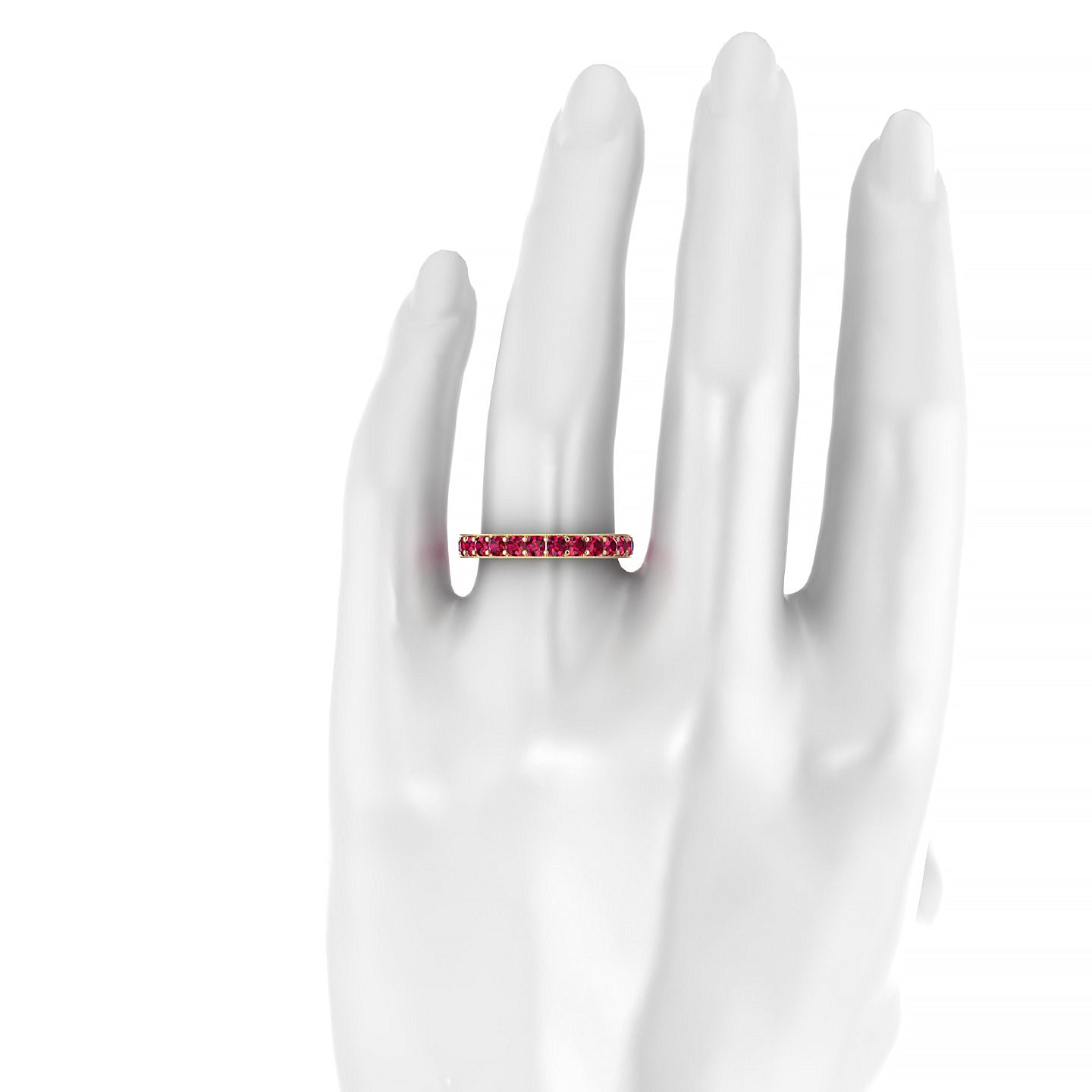 Fusion | 18k Yellow Gold 2.5 mm Round Ruby Ring
