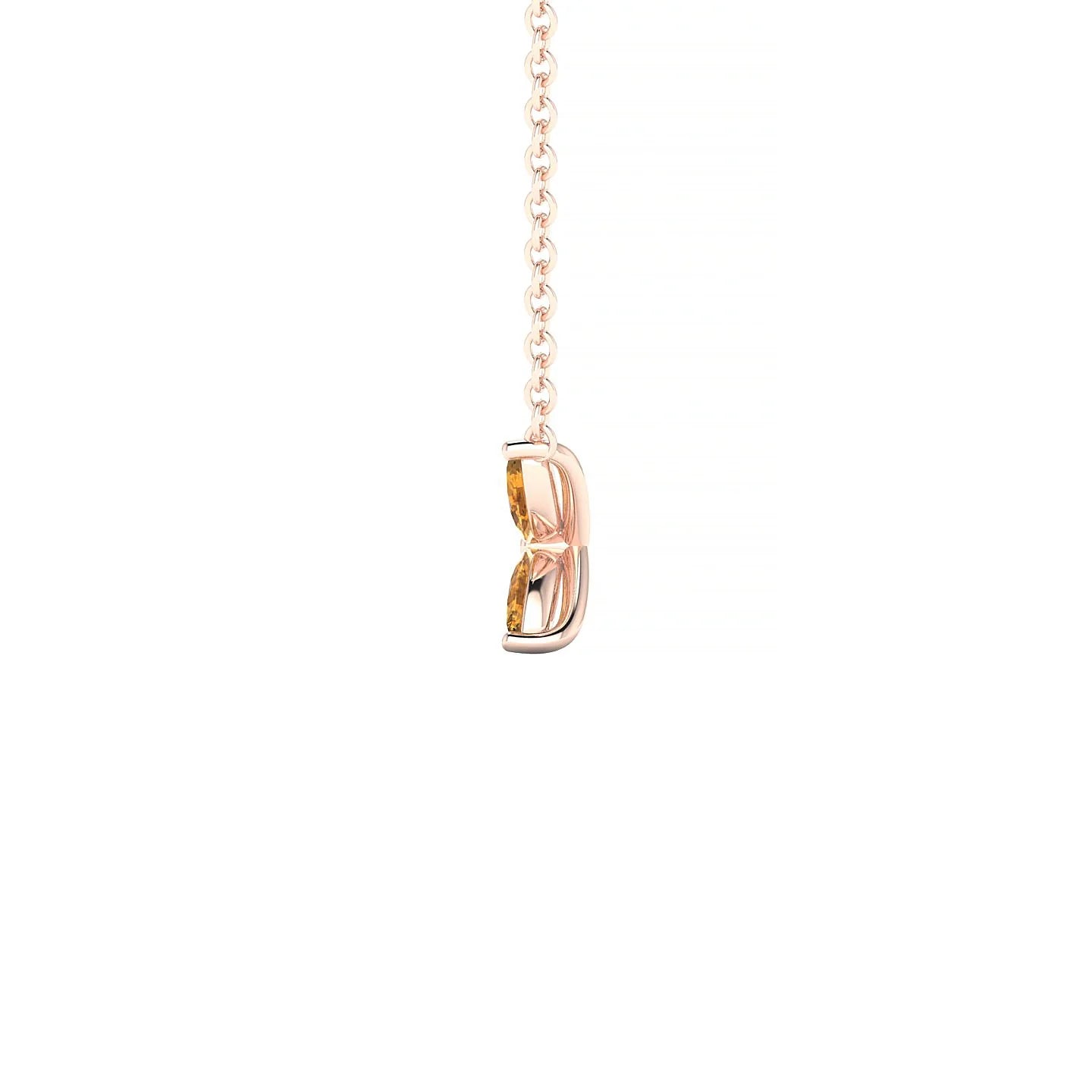 Glimpse | 18k Rose Gold 4 x 2 mm Marquise Citrine Pendant