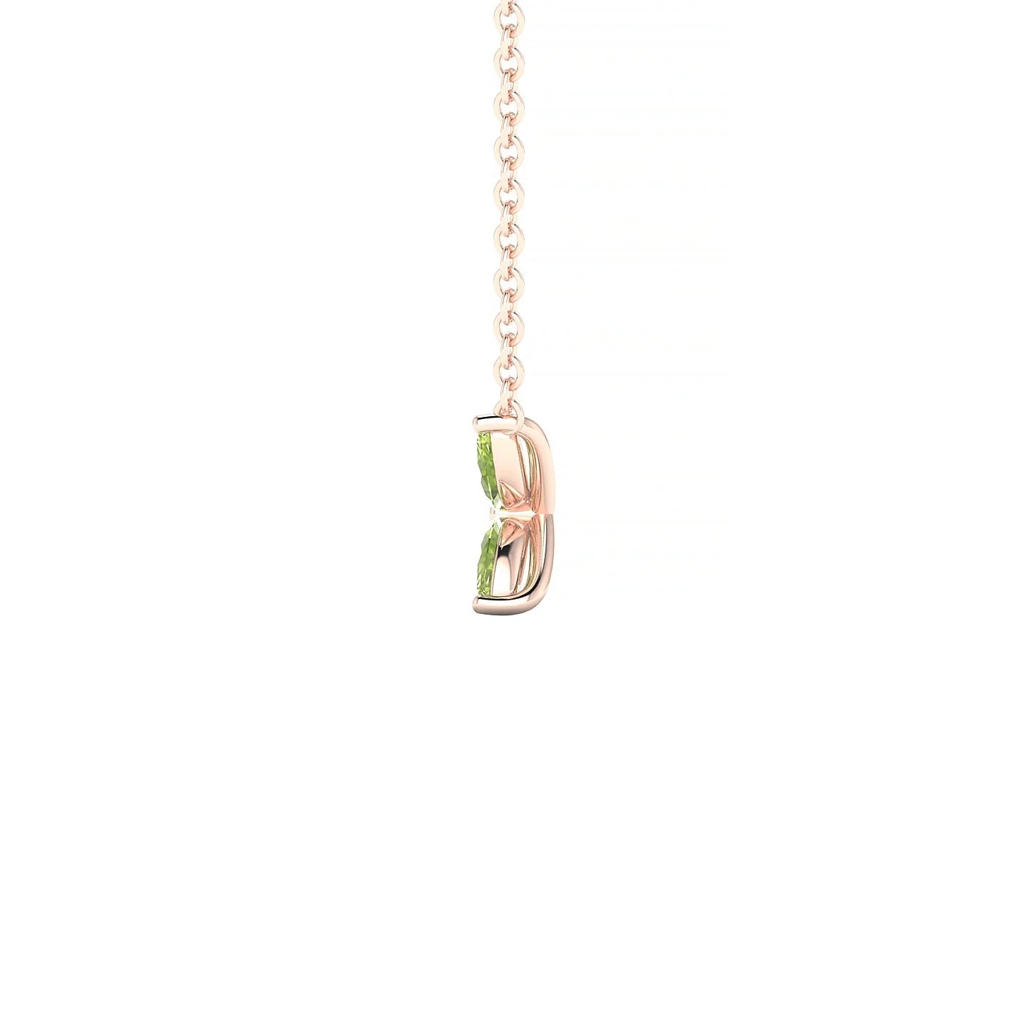 Glimpse | 18k Rose Gold 4 x 2 mm Marquise Peridot Pendant