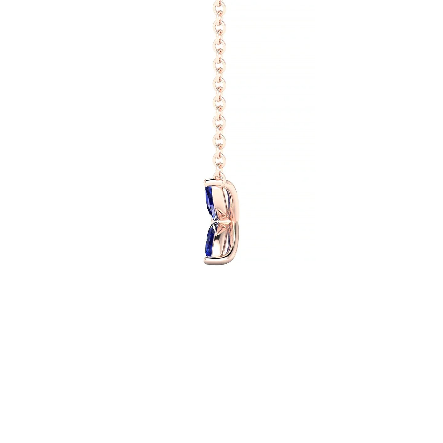 Glimpse | 18k Rose Gold 4 x 2 mm Marquise Sapphire Pendant