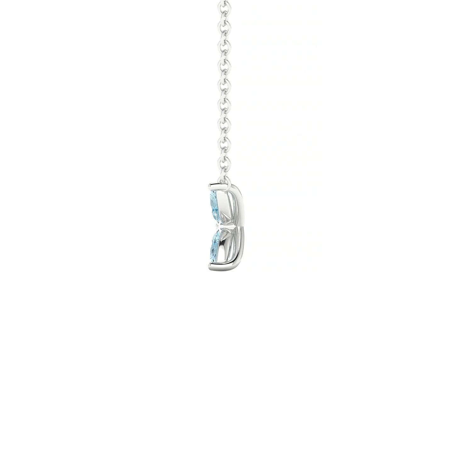 Glimpse | 18k White Gold 4 x 2 mm Marquise Aquamarine Pendant