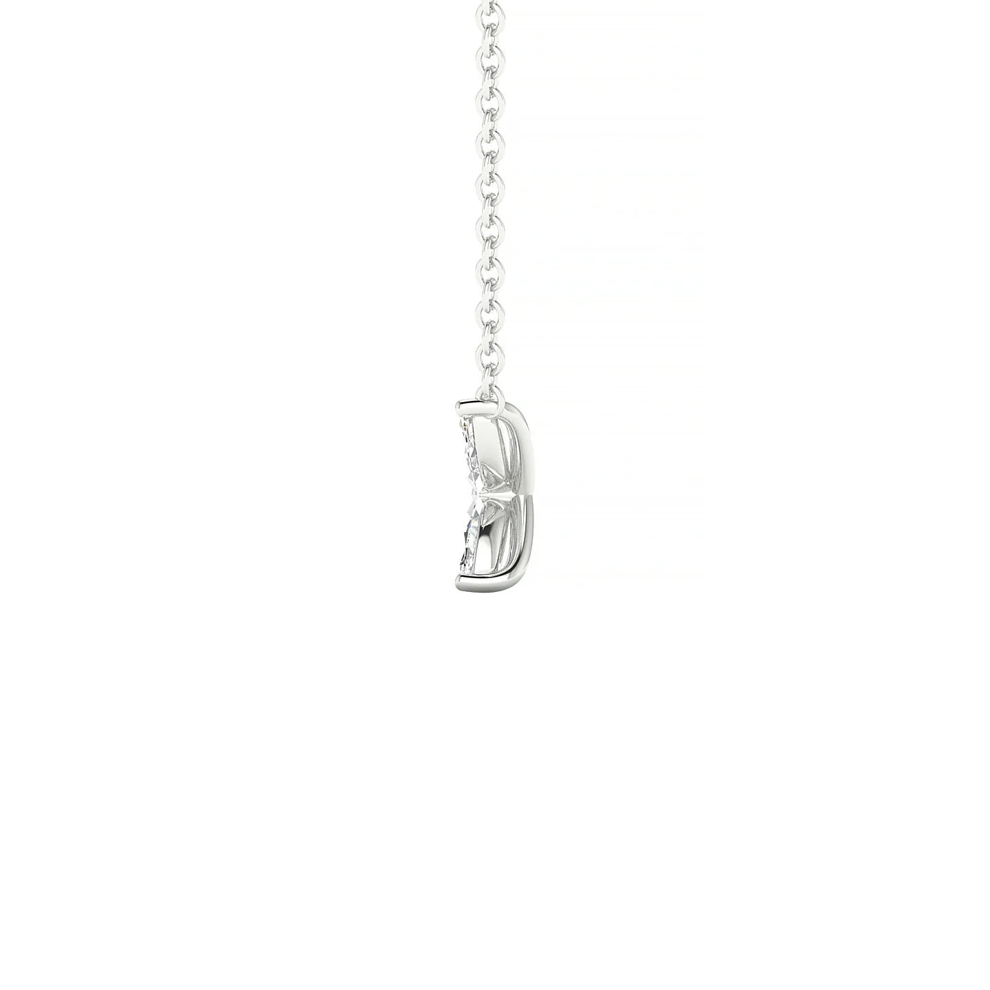 Glimpse | 18k White Gold 4 x 2 mm Marquise Diamond Pendant