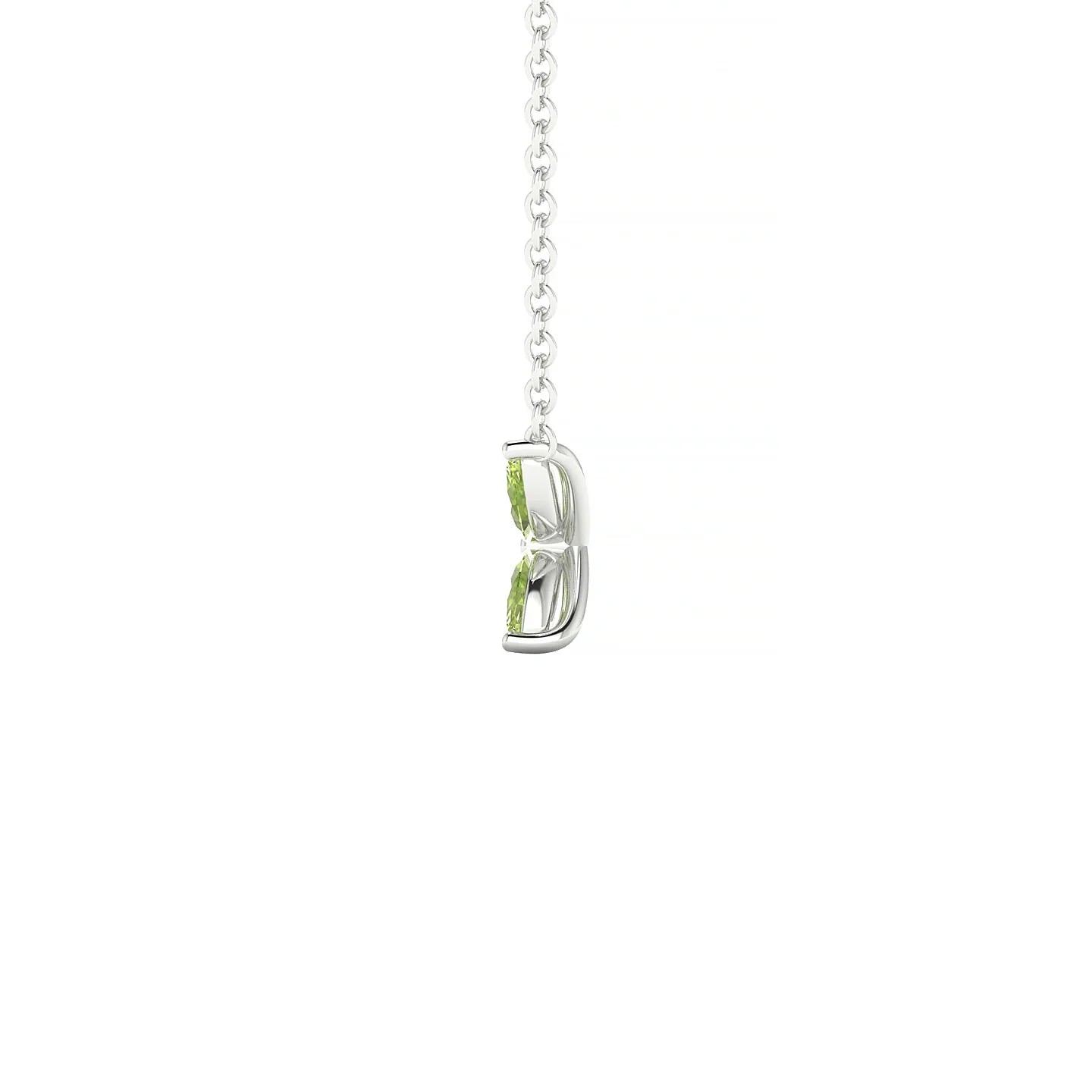Glimpse | 18k White Gold 4 x 2 mm Marquise Peridot Pendant