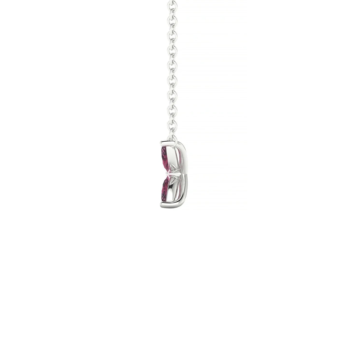 Glimpse | 18k White Gold 4 x 2 mm Marquise Rhodolite Pendant