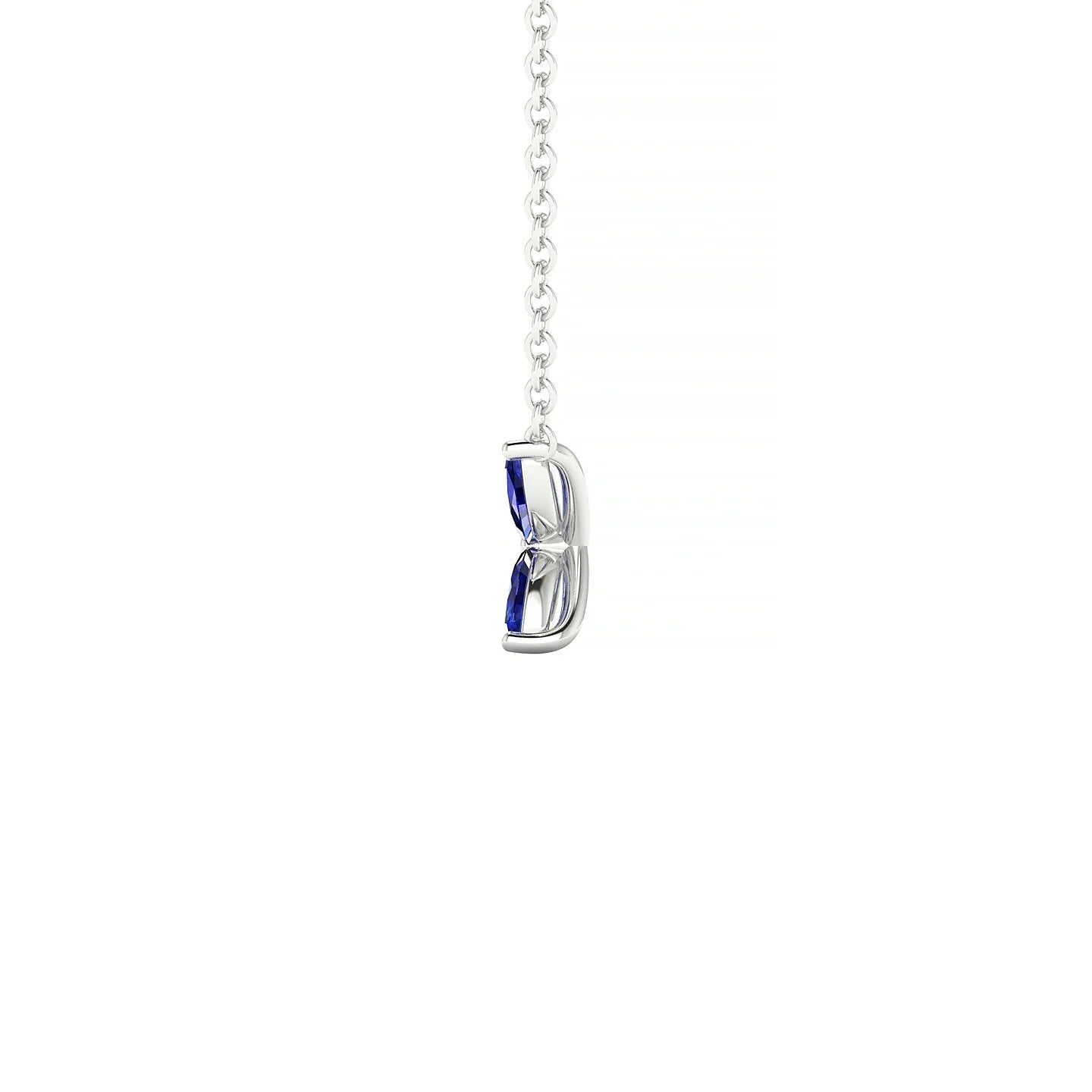 Glimpse | 18k White Gold 4 x 2 mm Marquise Sapphire Pendant