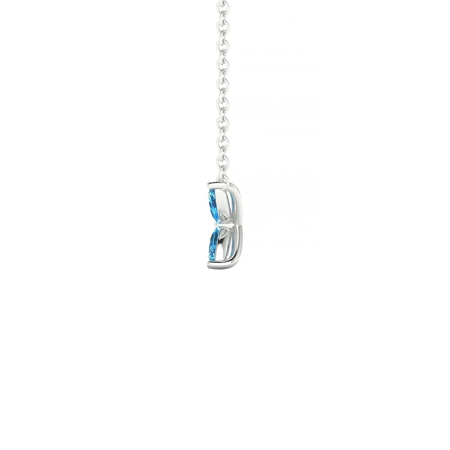 Glimpse | 18k White Gold 4 x 2 mm Marquise Topaz Pendant