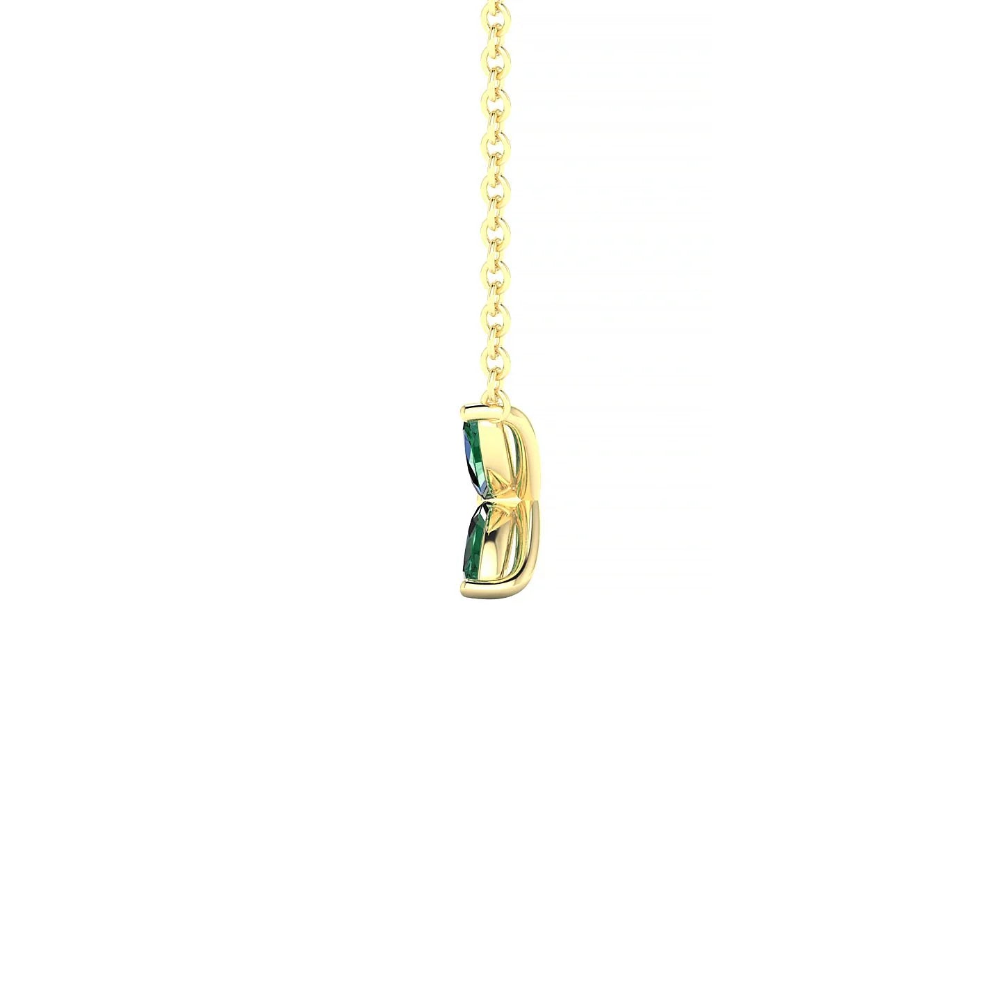 Glimpse | 18k Yellow Gold 4 x 2 mm Marquise Emerald Pendant