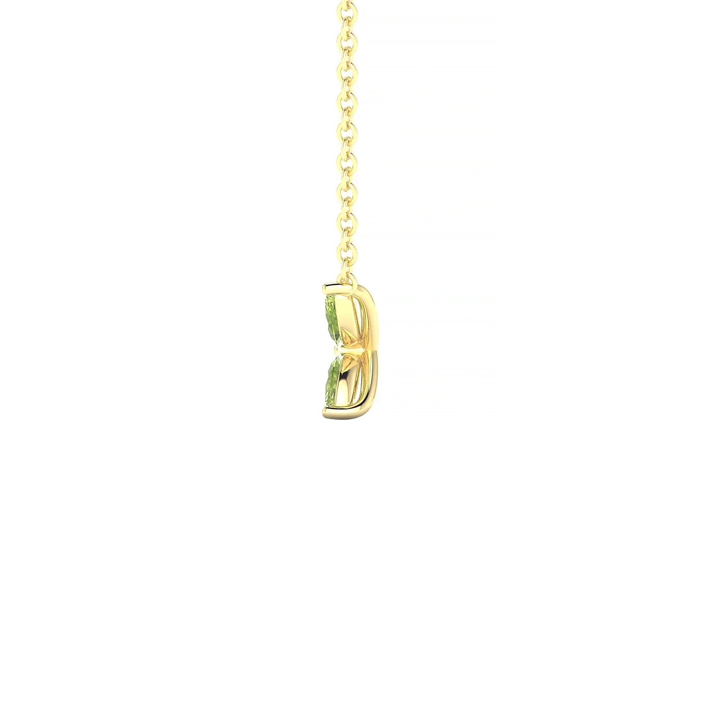 Glimpse | 18k Yellow Gold 4 x 2 mm Marquise Peridot Pendant