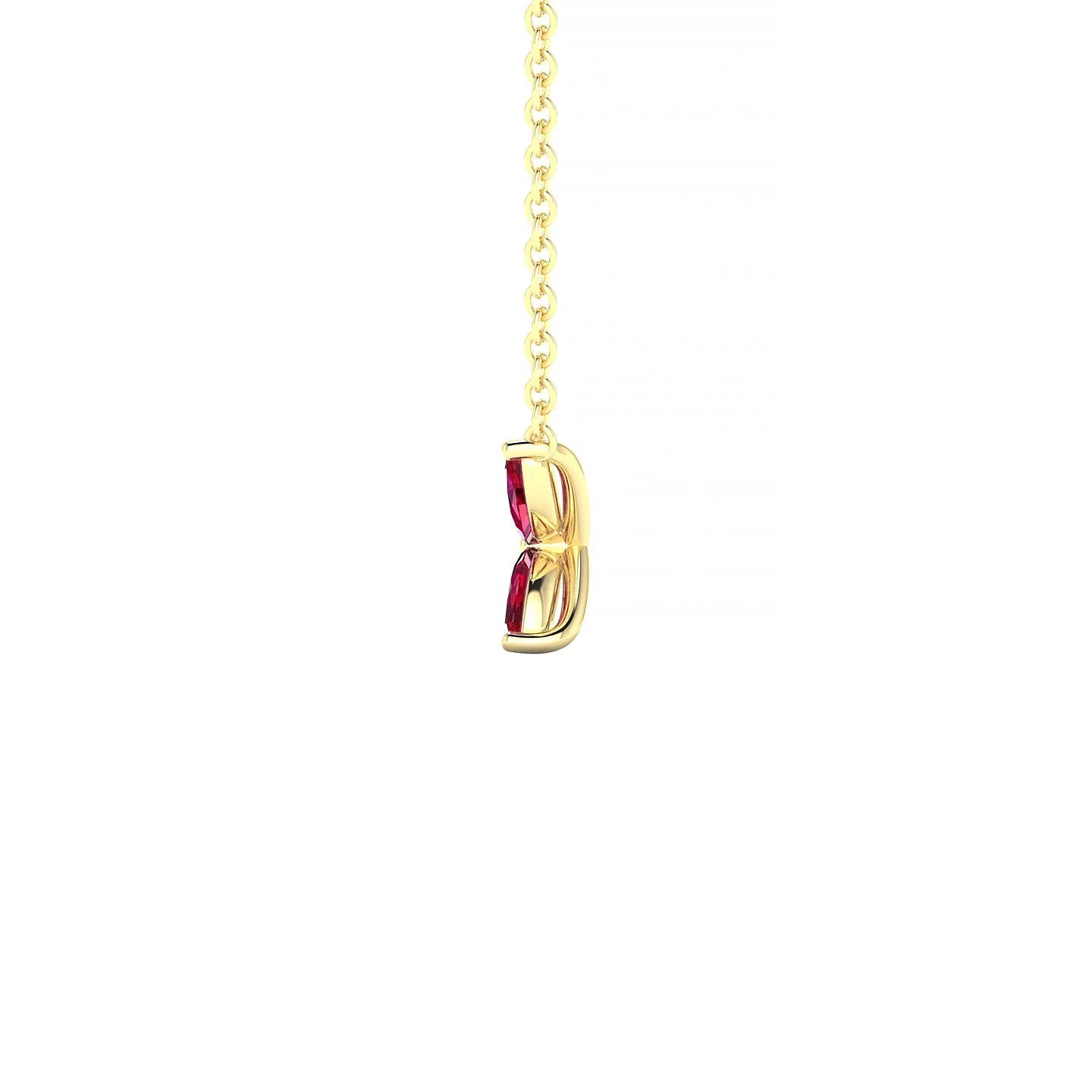 Glimpse | 18k Yellow Gold 4 x 2 mm Marquise Ruby Pendant