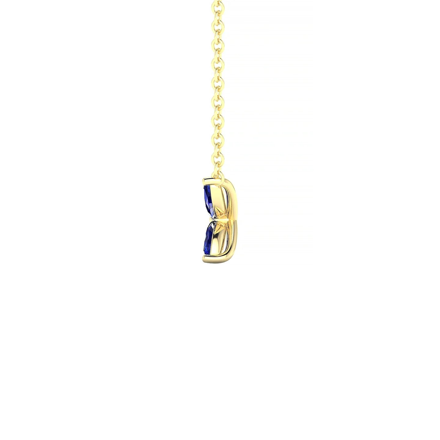 Glimpse | 18k Yellow Gold 4 x 2 mm Marquise Sapphire Pendant