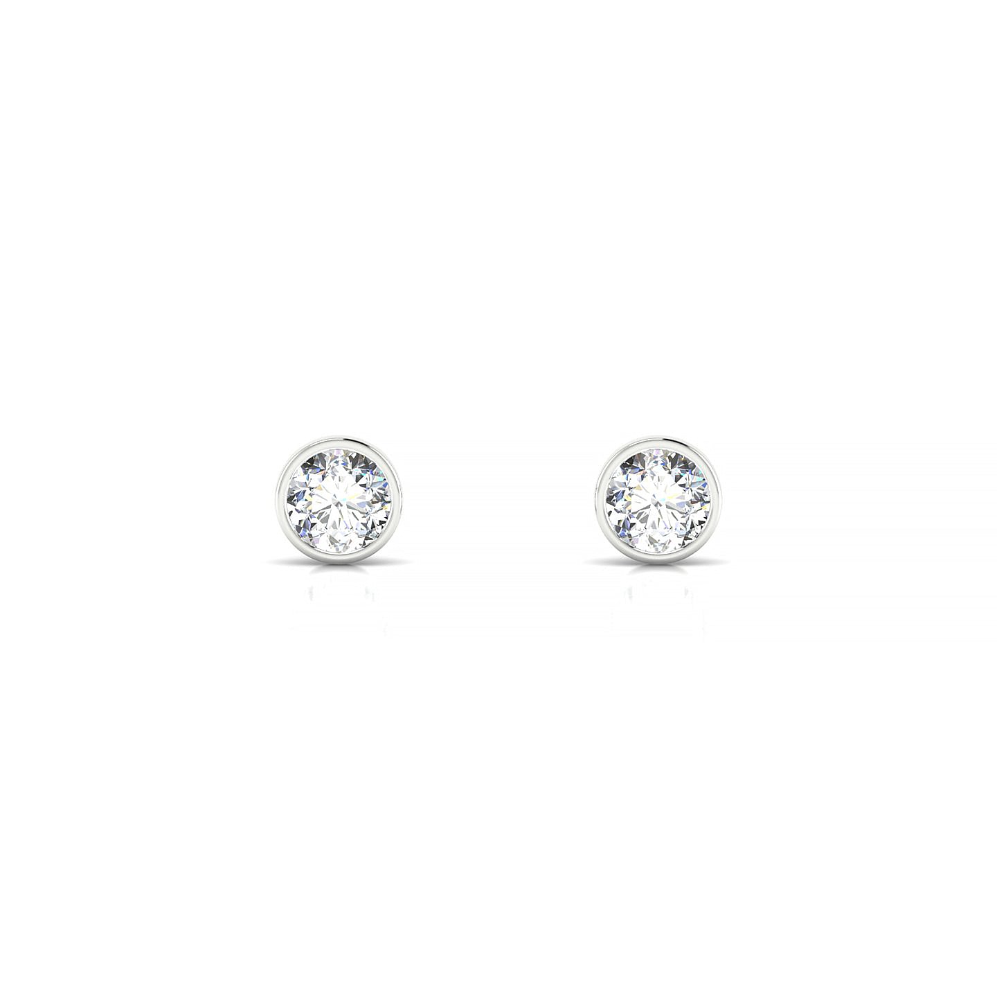 Glow | 18k White Gold 3.7 mm Round Diamond Earrings