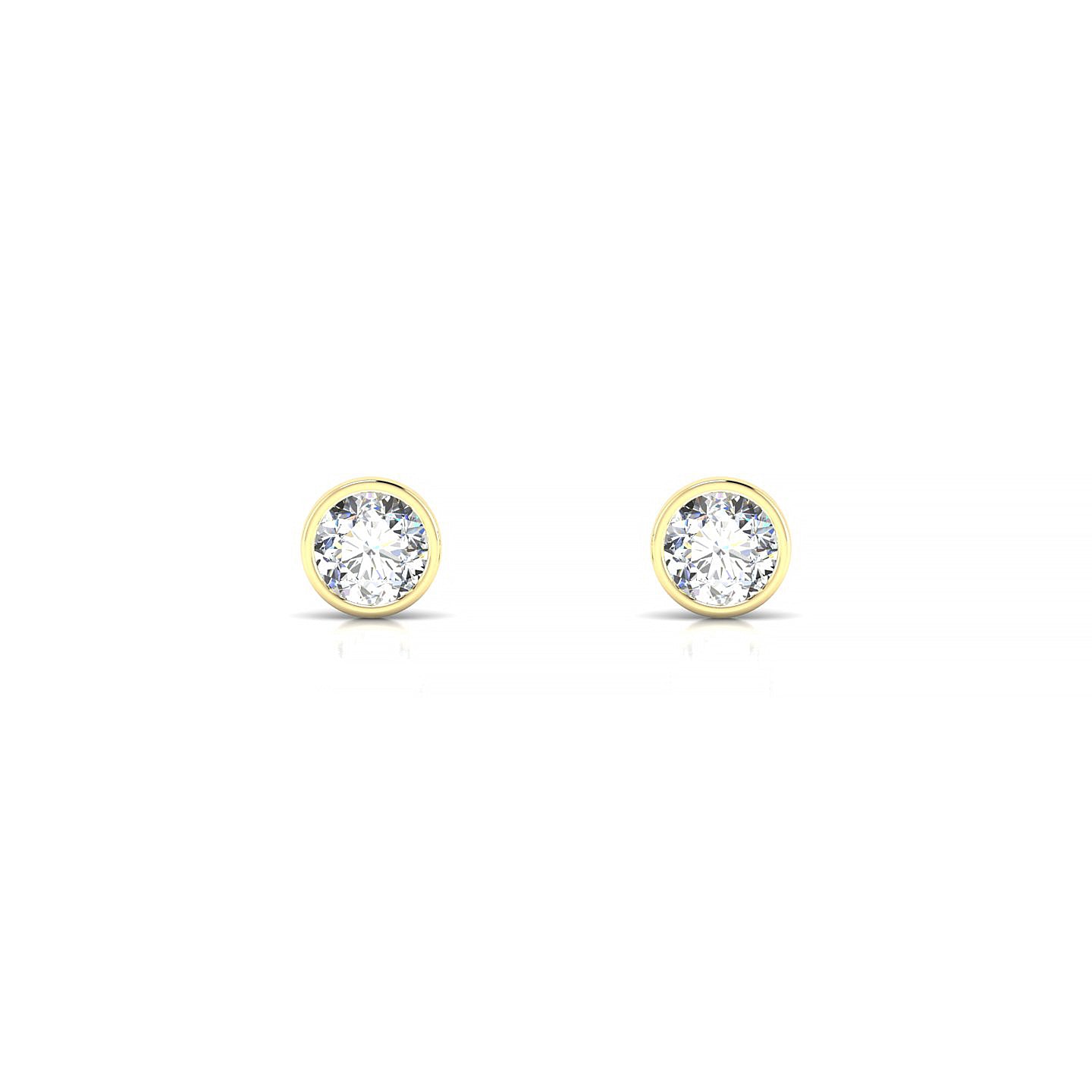 Glow | 18k Yellow Gold 3.7 mm Round Diamond Earrings