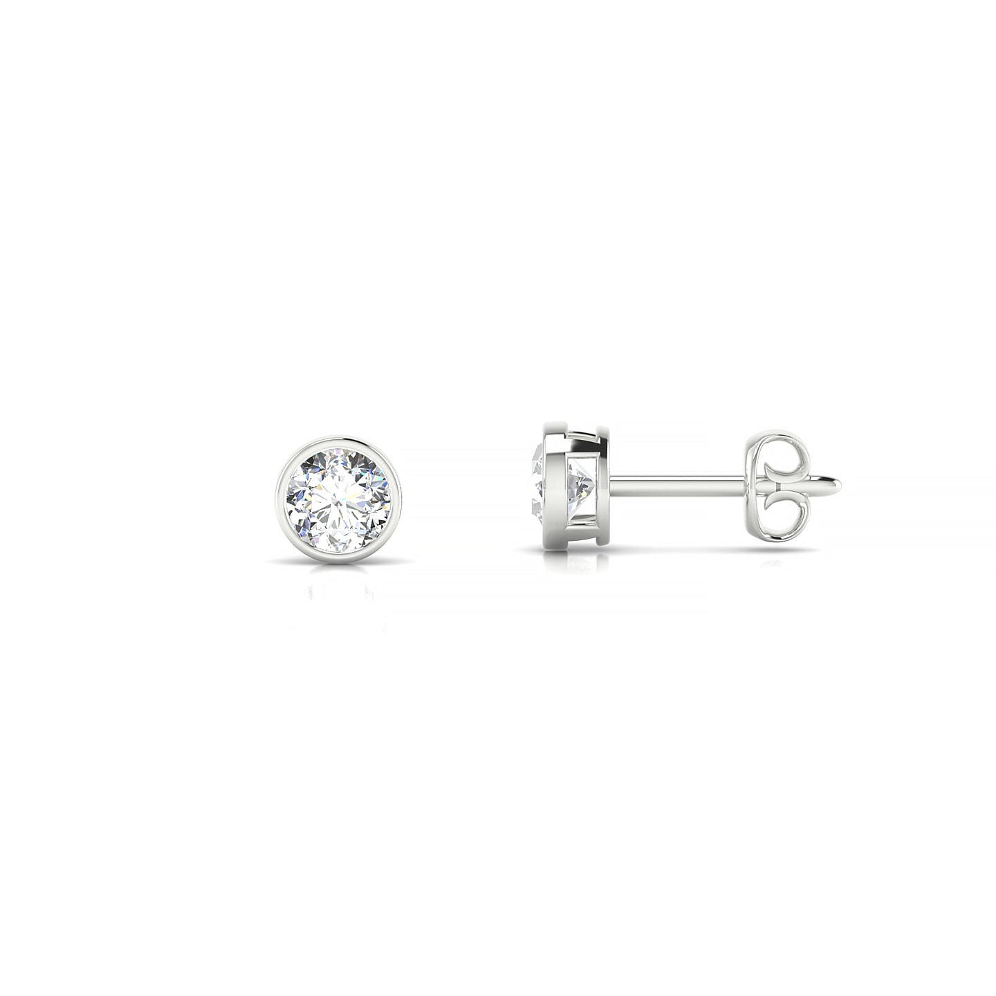 Glow | 18k White Gold 3.7 mm Round Diamond Earrings