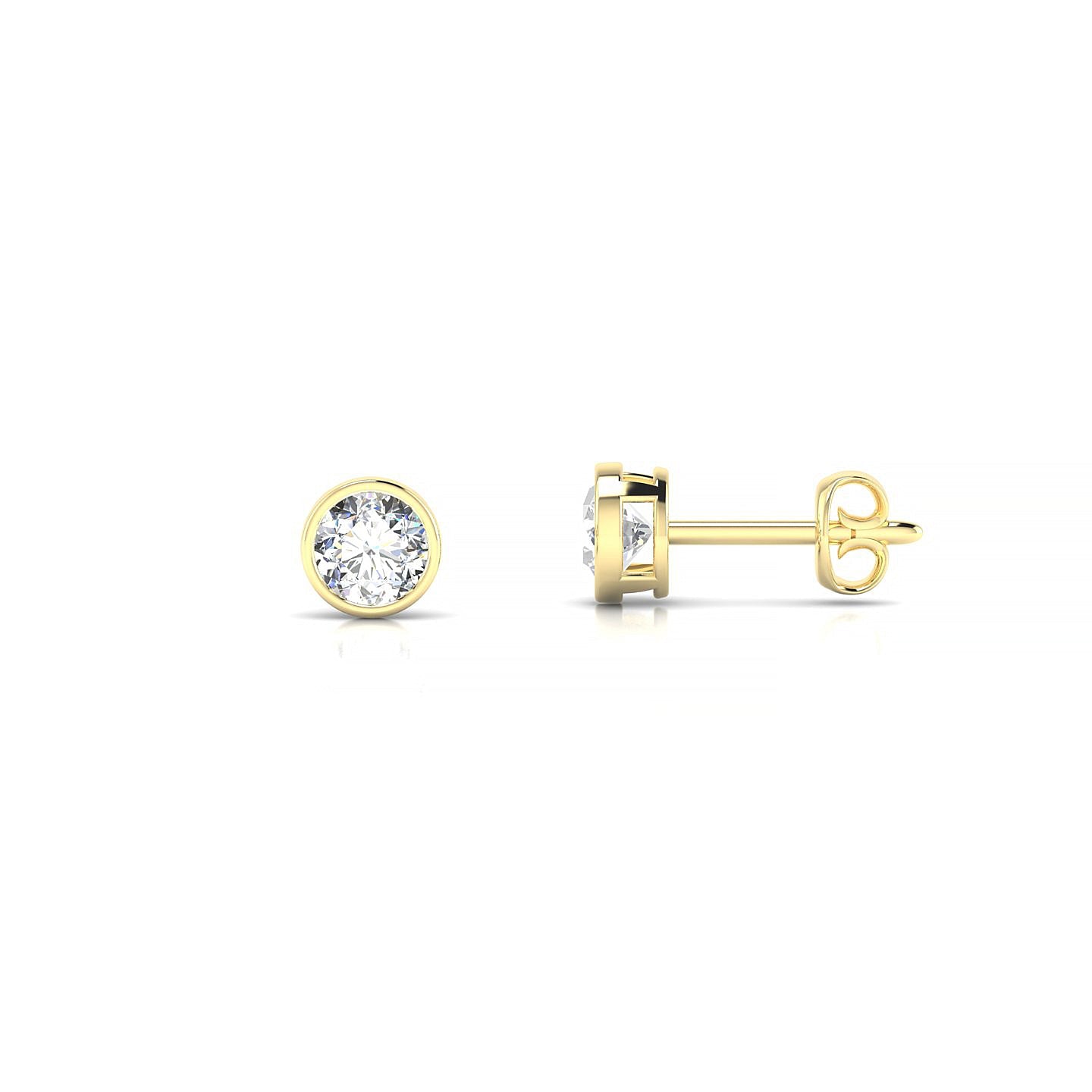 Glow | 18k Yellow Gold 3.7 mm Round Diamond Earrings