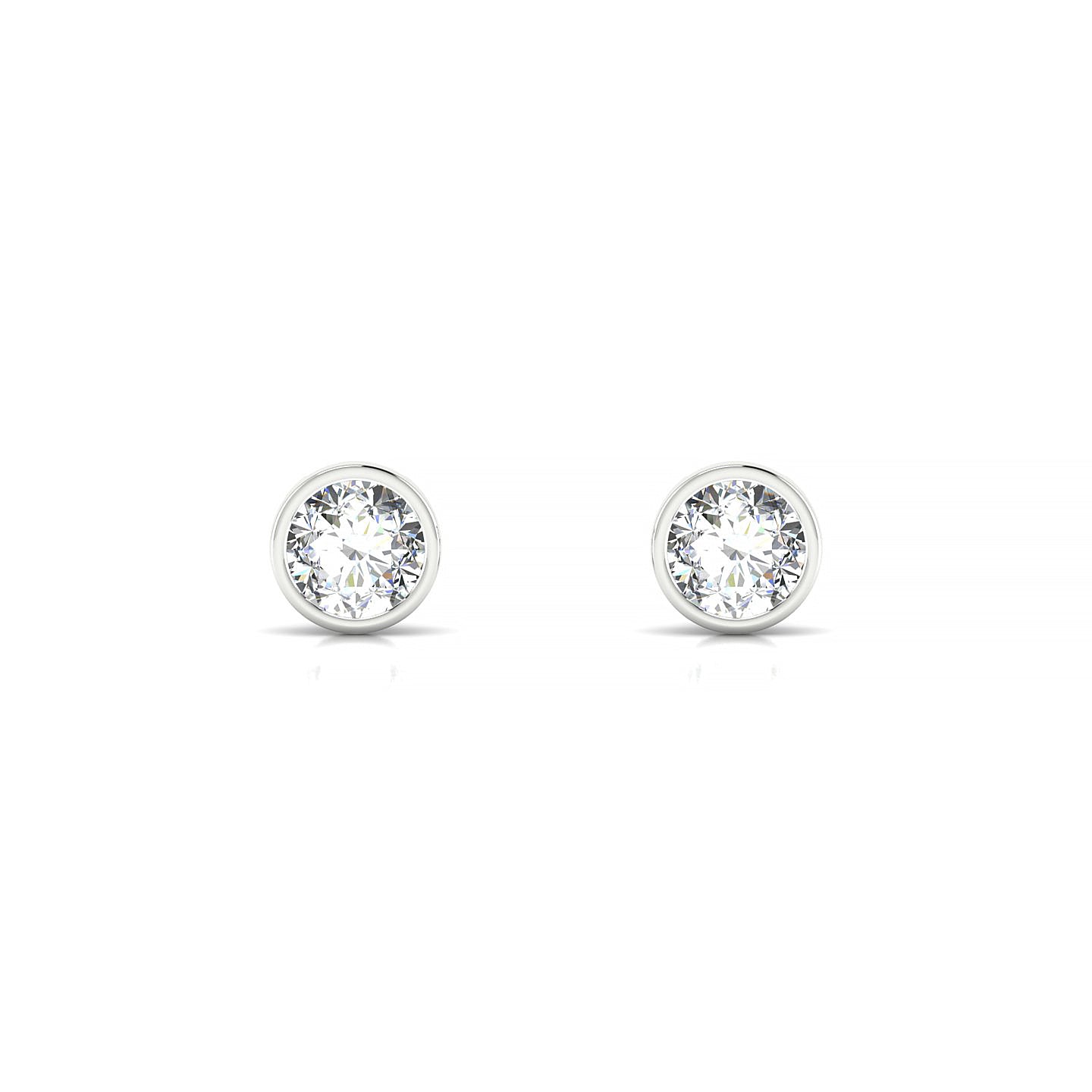 Glow | 18k White Gold 4.2 mm Round Diamond Earrings