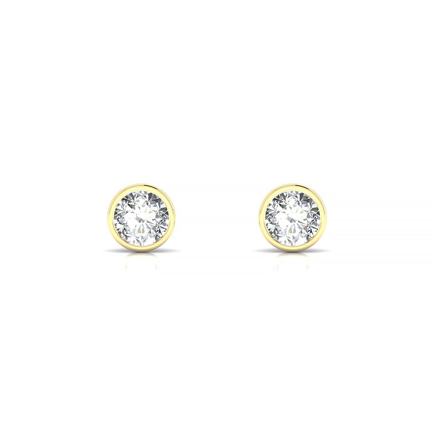 Glow | 18k Yellow Gold 4.2 mm Round Diamond Earrings