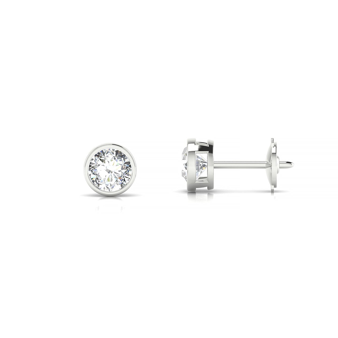 Glow | 18k White Gold 4.2 mm Round Diamond Earrings