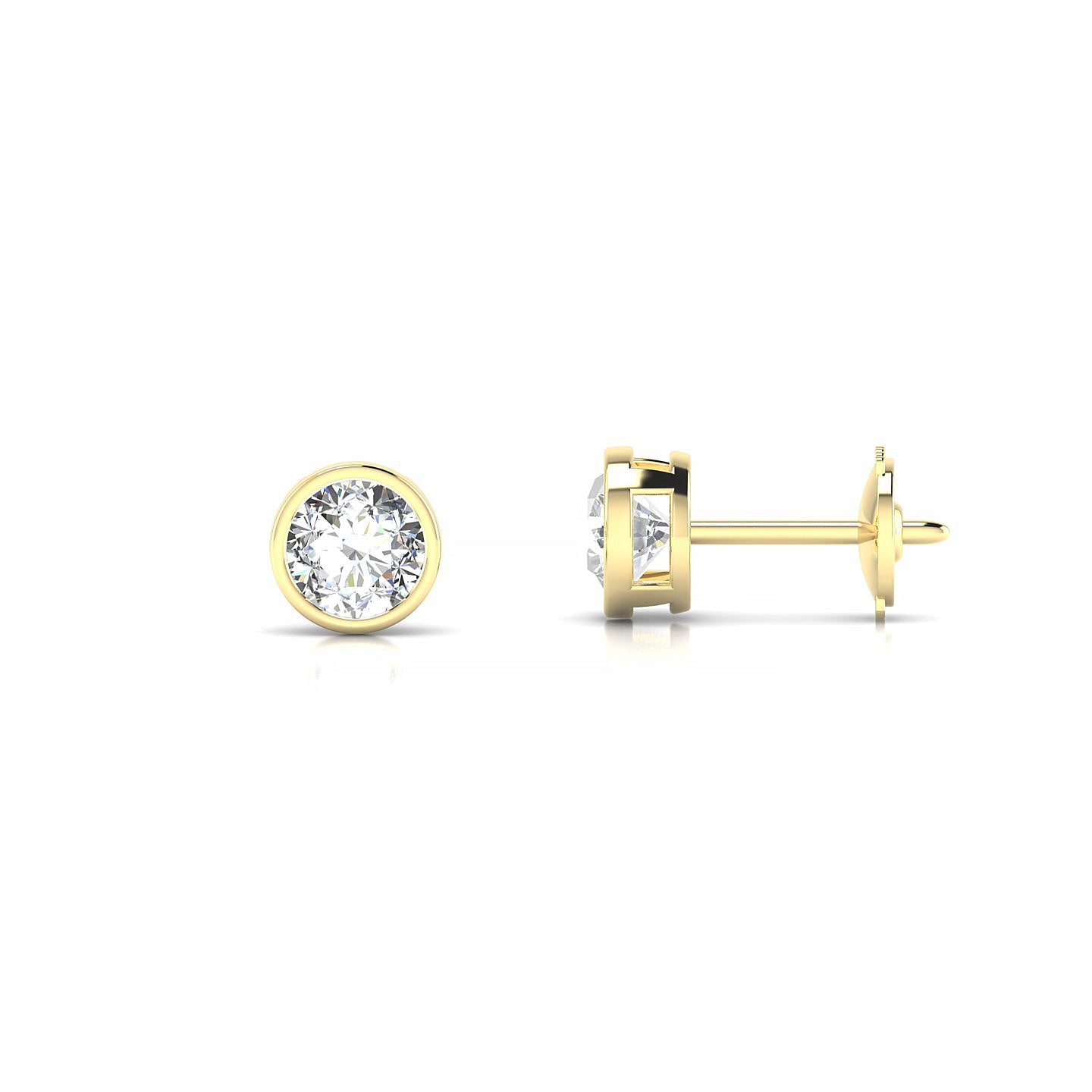 Glow | 18k Yellow Gold 4.2 mm Round Diamond Earrings