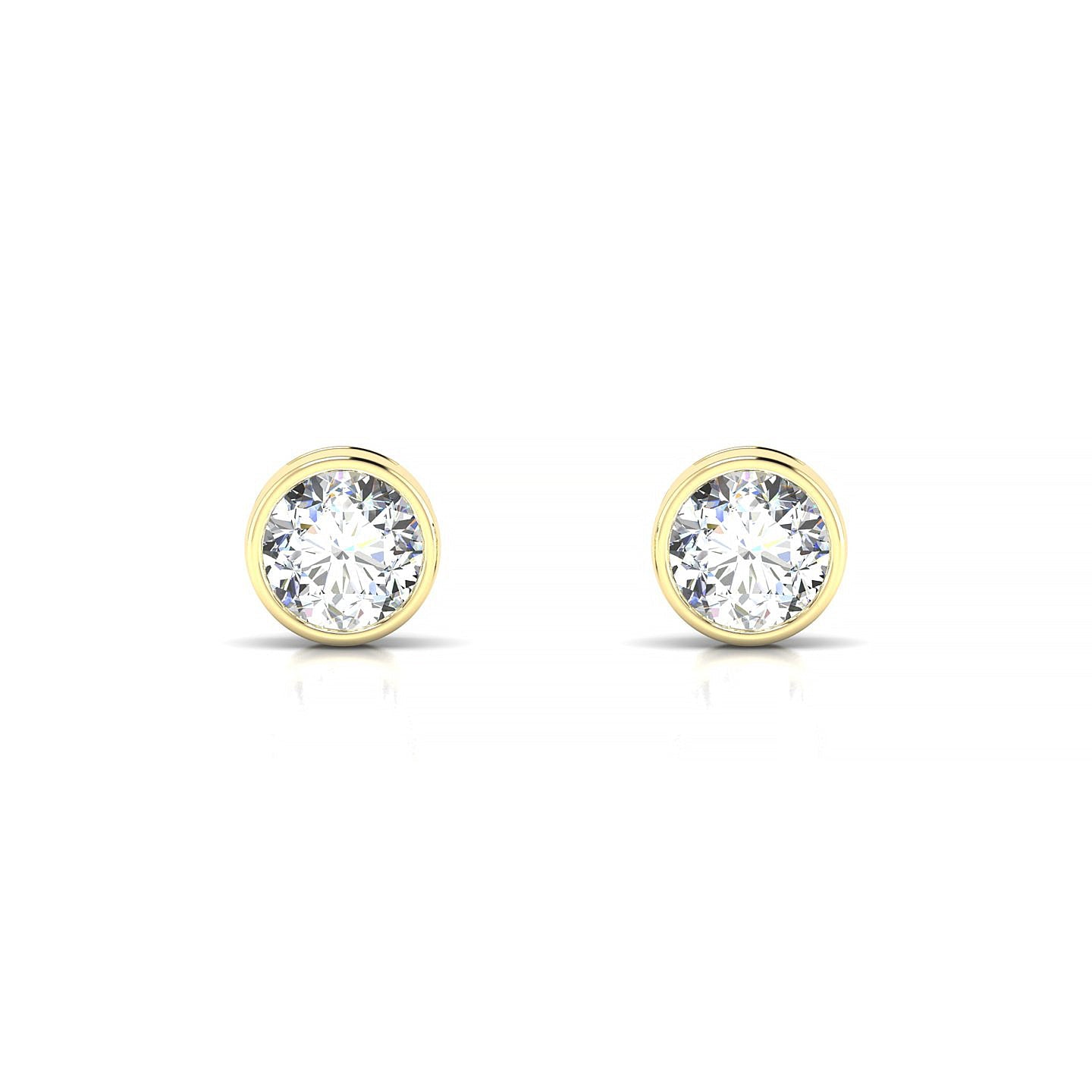 Glow | 18k Yellow Gold 5.2 mm Round Diamond Earrings