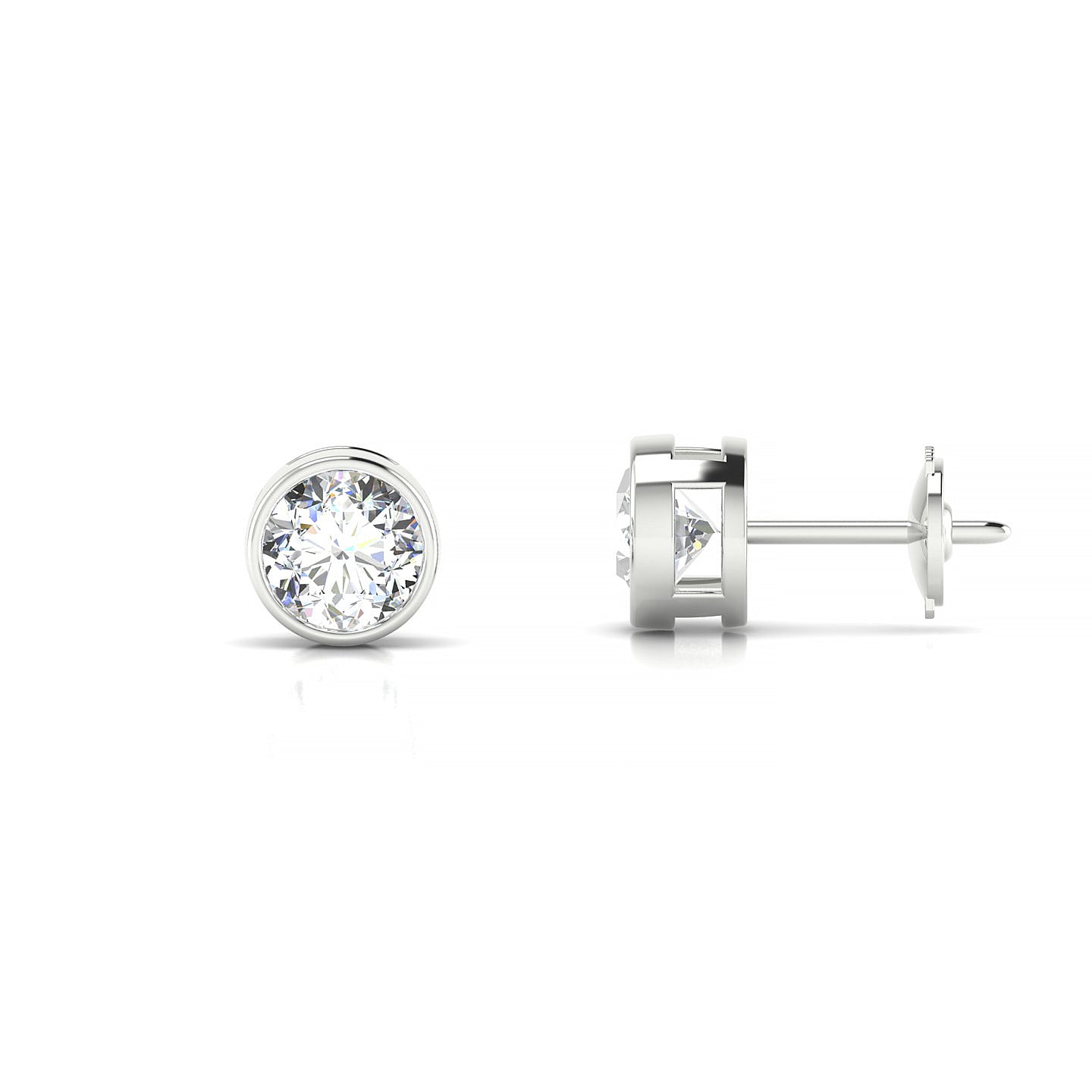 Glow | 18k White Gold 5.2 mm Round Diamond Earrings