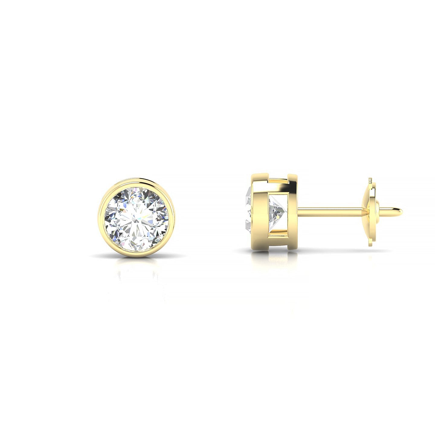 Glow | 18k Yellow Gold 5.2 mm Round Diamond Earrings