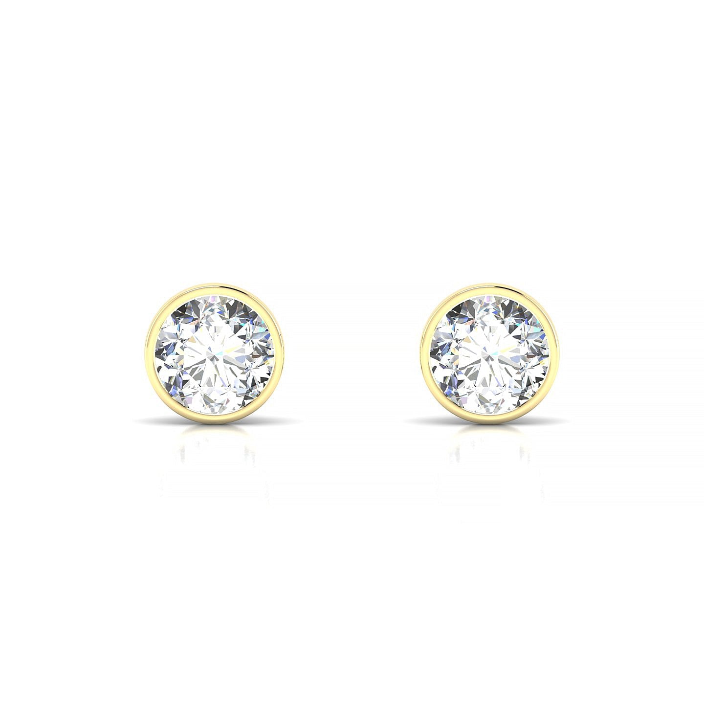 Glow | 18k Yellow Gold 5.7 mm Round Diamond Earrings