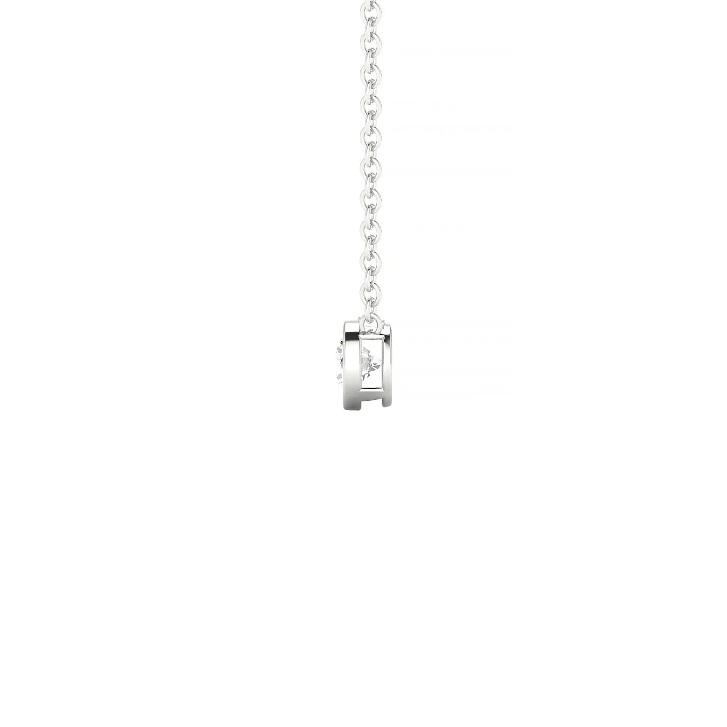 Glow | 18k White Gold 3.7 mm Round Diamond Pendant