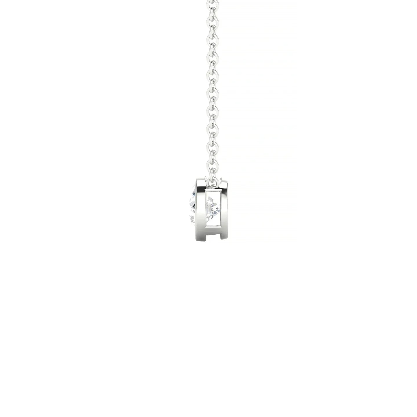 Glow | 18k White Gold 4.2 mm Round Diamond Pendant