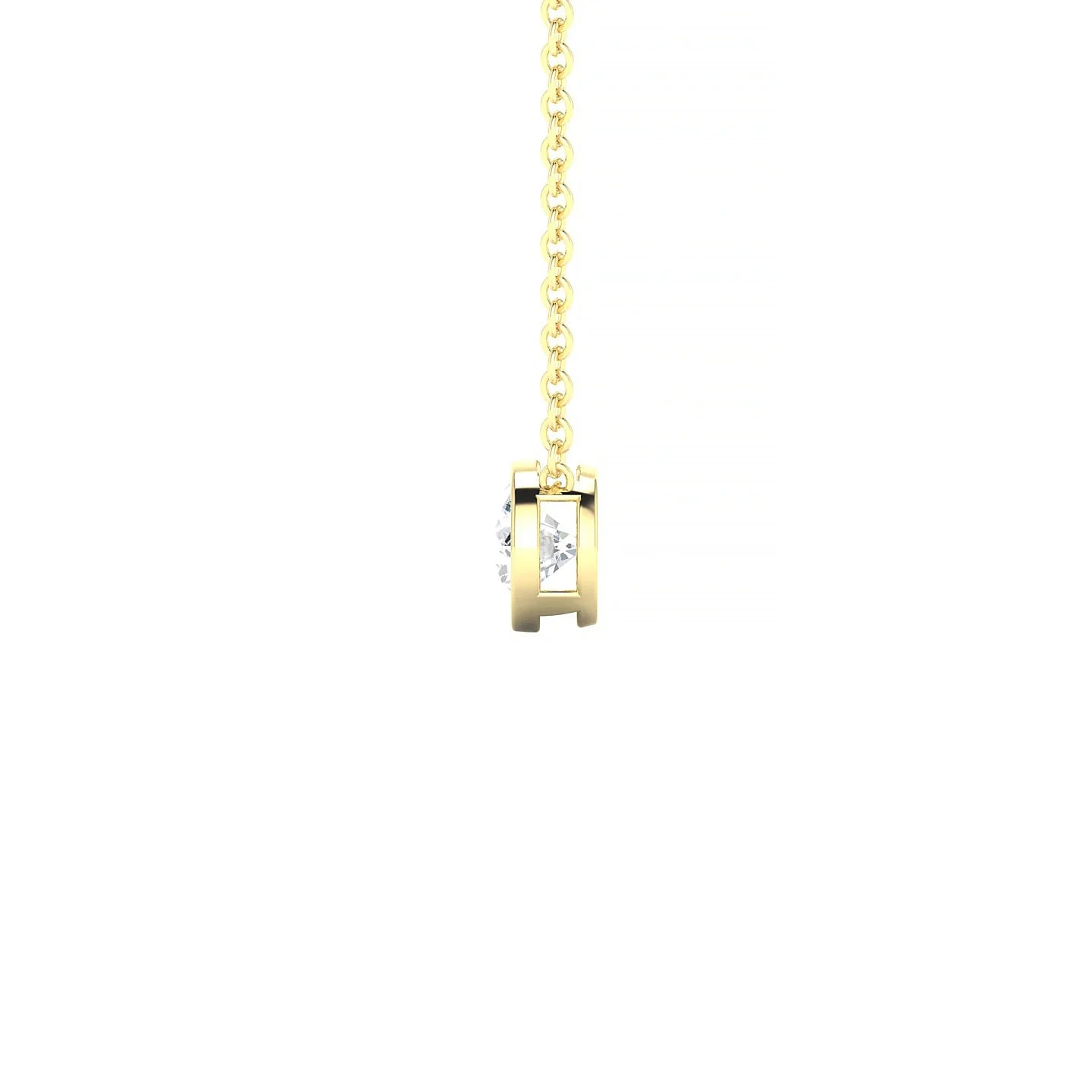 Glow | 18k Yellow Gold 4.2 mm Round Diamond Pendant
