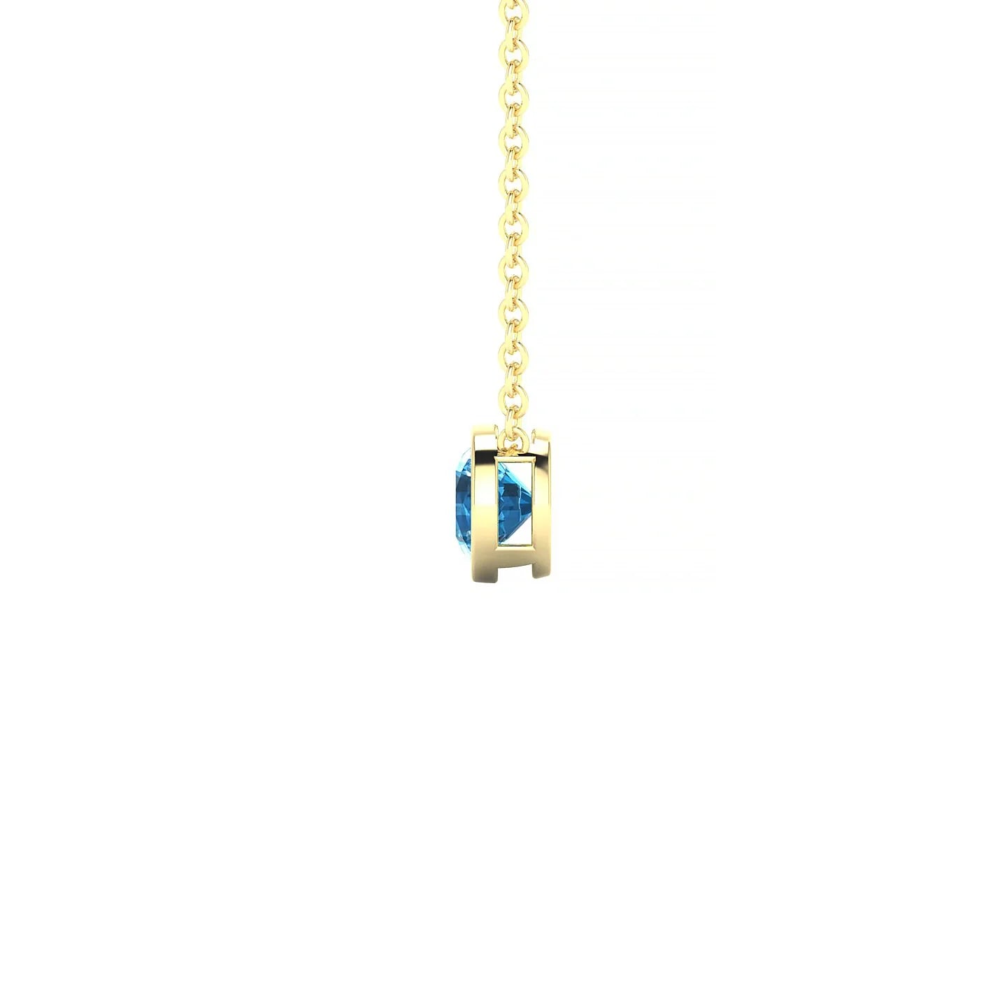 Glow | 18k Yellow Gold 4.5 mm Round Topaz Pendant