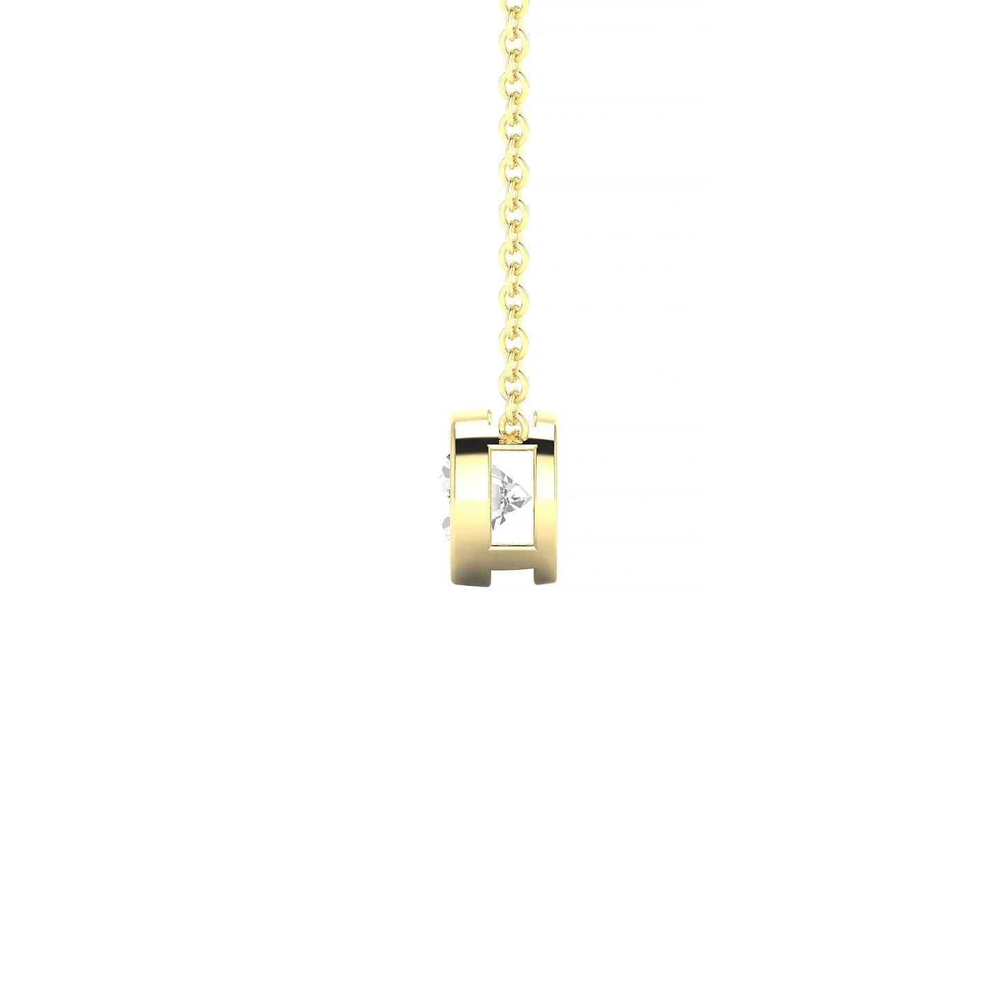 Glow | 18k Yellow Gold 5.2 mm Round Diamond Pendant