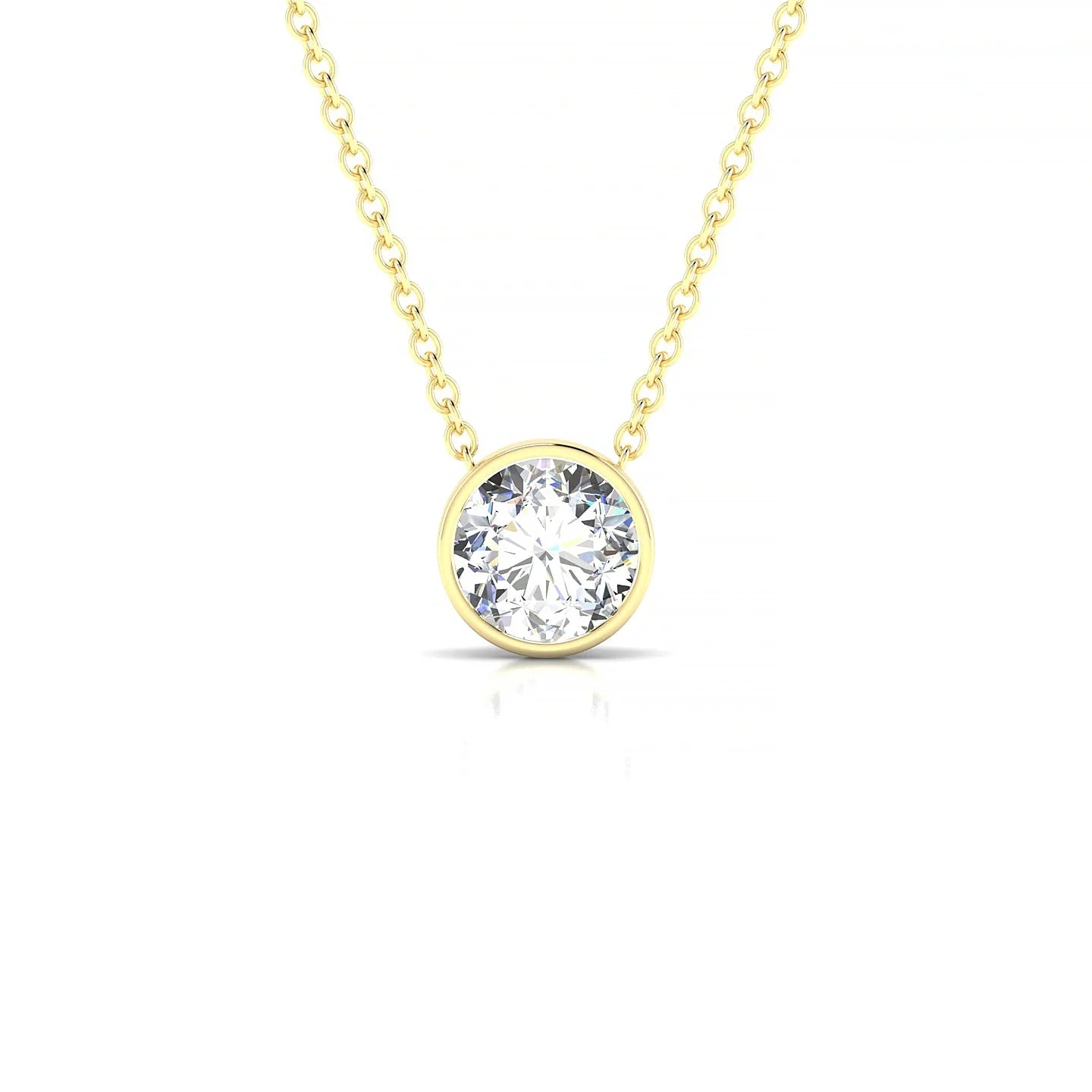 Glow | 18k Yellow Gold 5.7 mm Round Diamond Pendant
