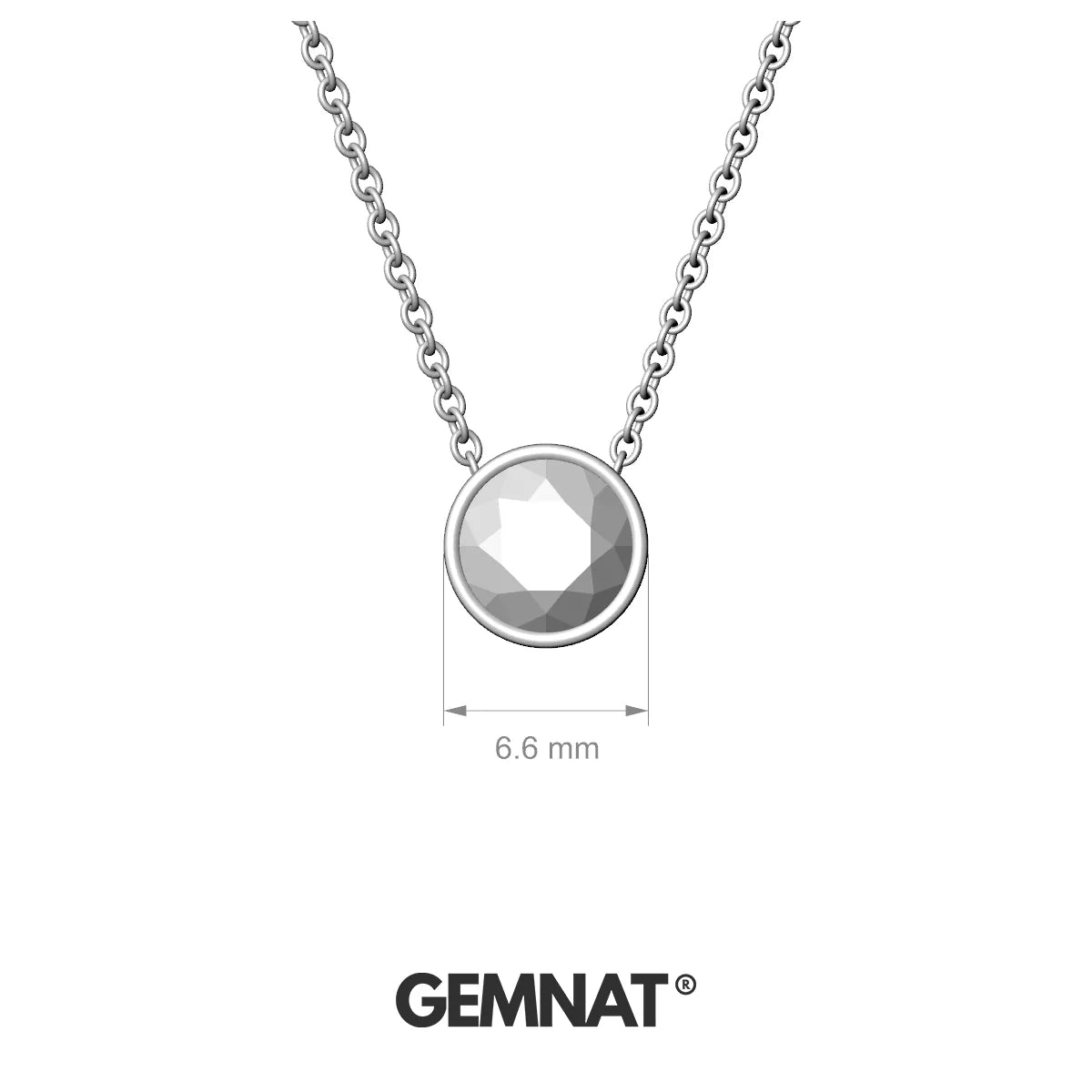 Glow | 18k Rose Gold 5.7 mm Round Diamond Pendant