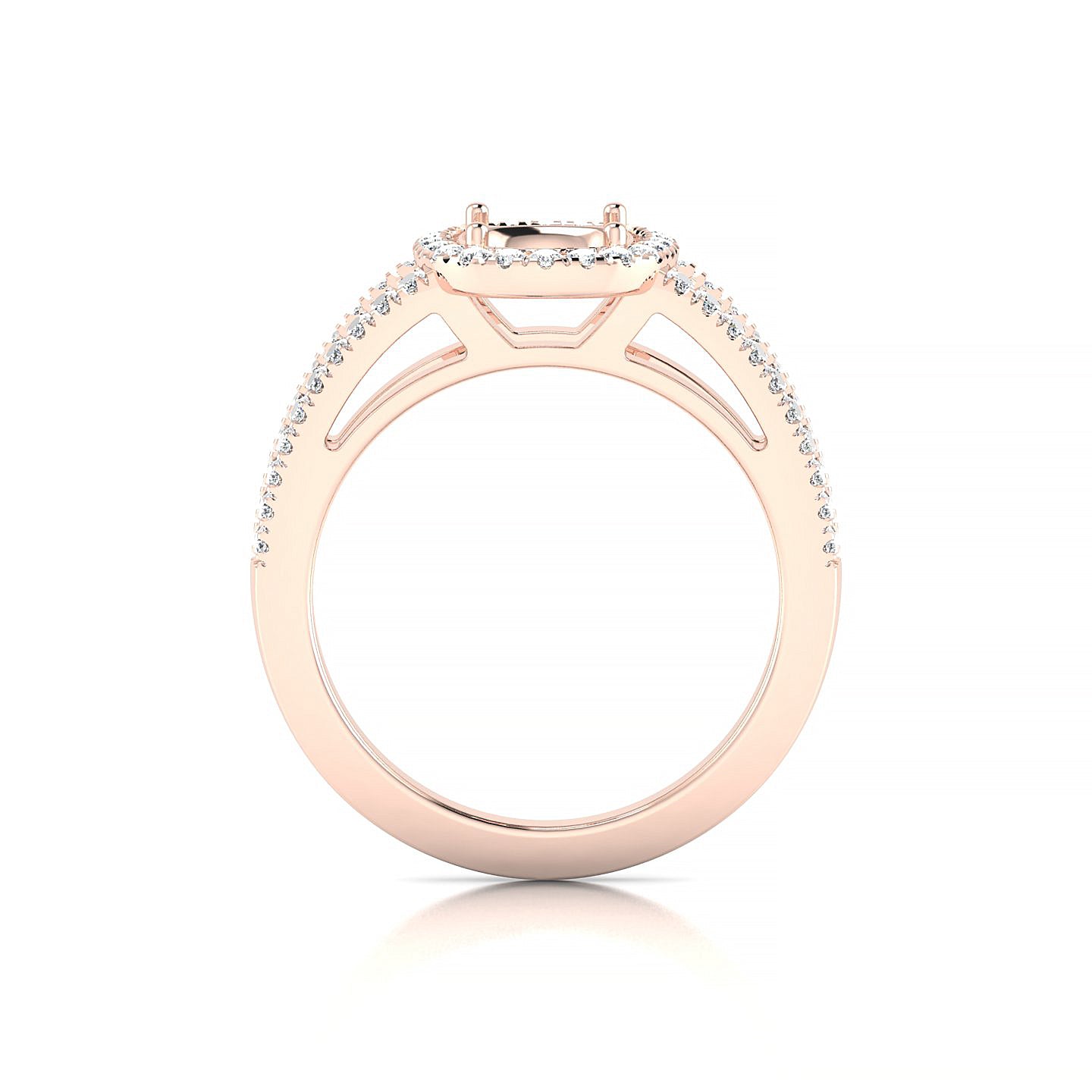 Grace Cushion 2-2.99 ct | 18k Rose Gold Halo Ring
