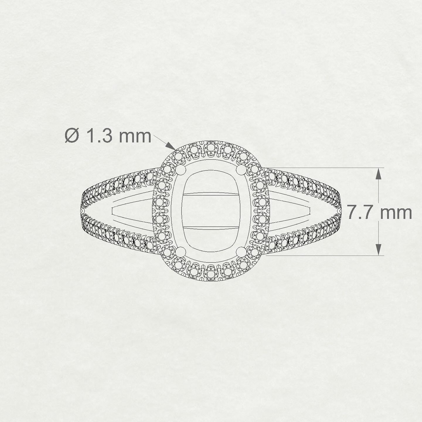 Grace Cushion 2-2.99 ct | 18k Rose Gold Halo Ring