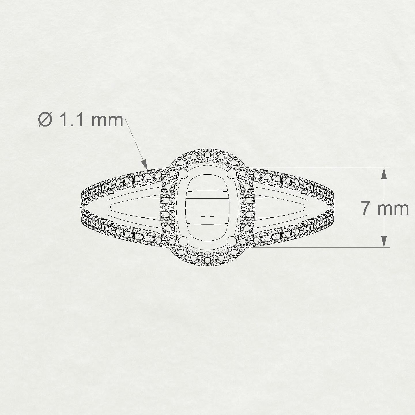 Grace Cushion 1-1.99 ct | 18k White Gold Halo Ring