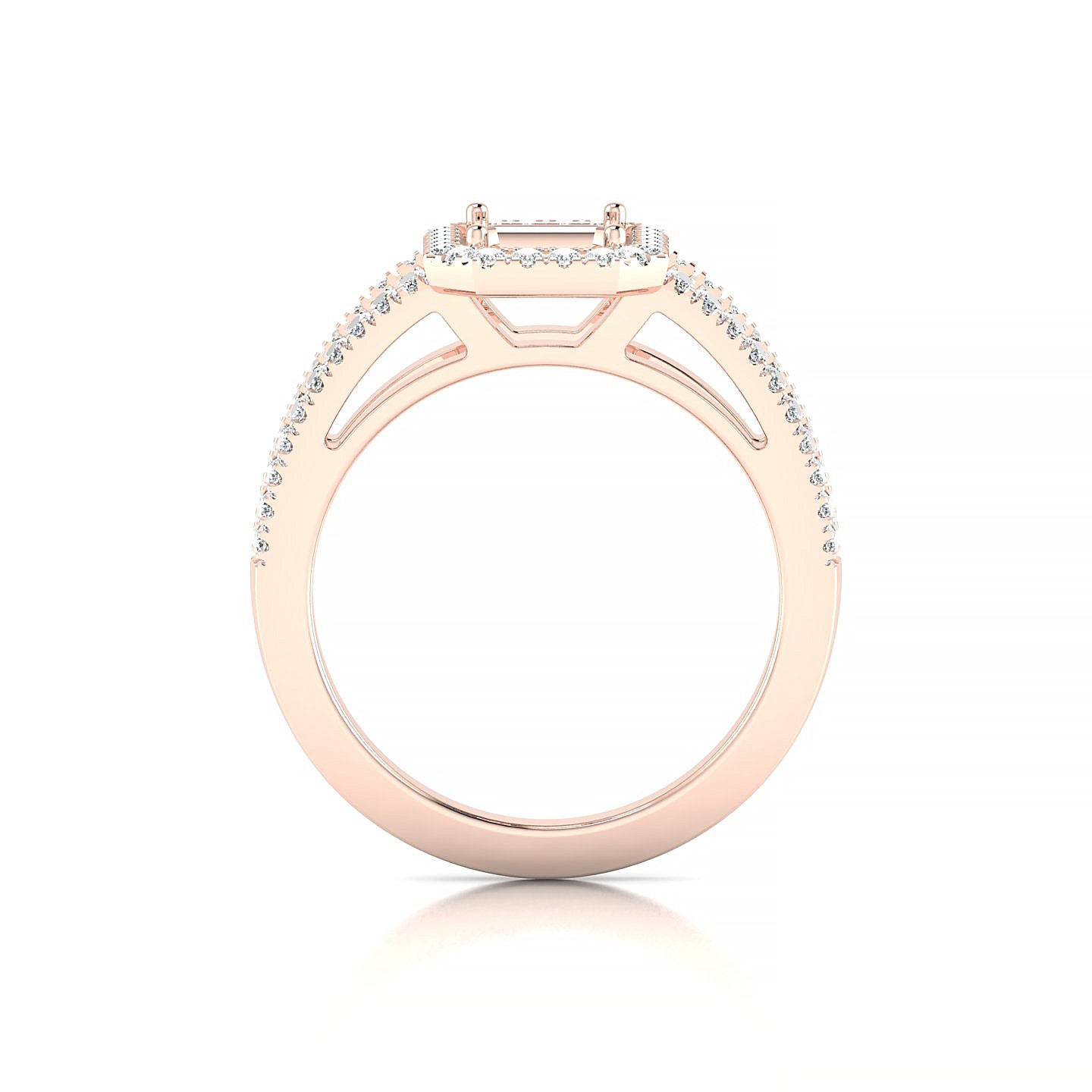 Grace Emerald 2-2.99 ct | 18k Rose Gold Halo Ring