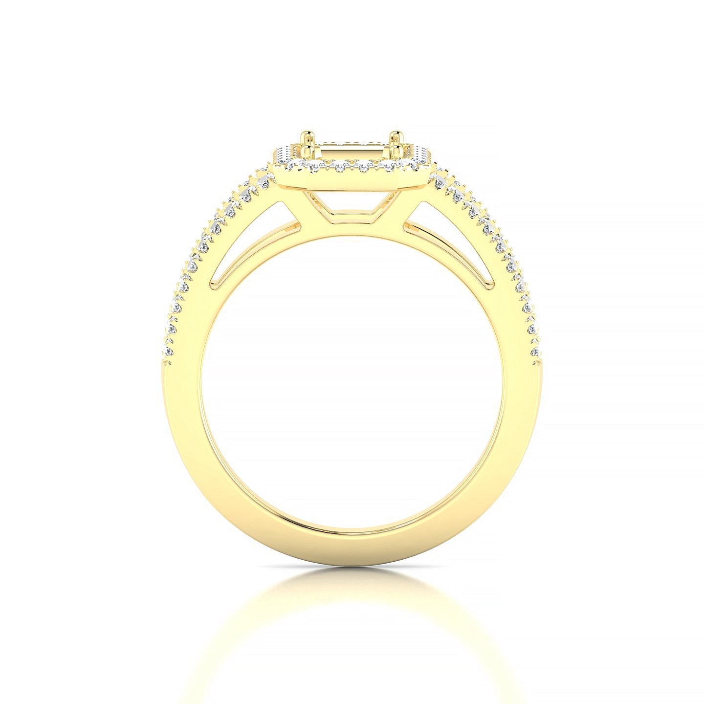 Grace Emerald 2-2.99 ct | 18k Yellow Gold Halo Ring