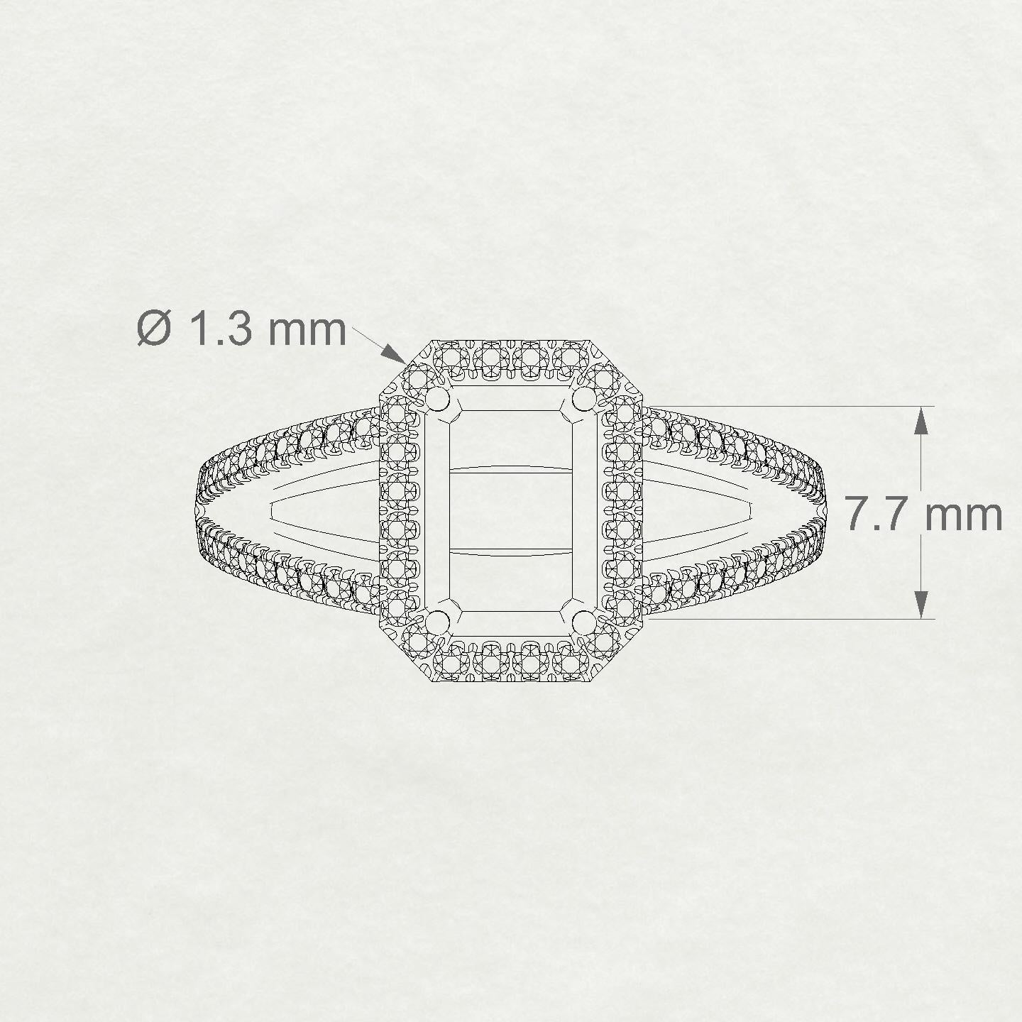 Grace Emerald 2-2.99 ct | 18k Rose Gold Halo Ring