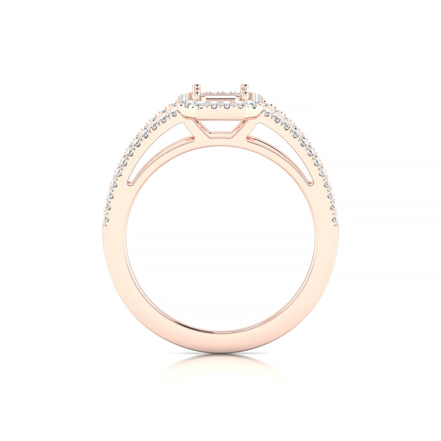 Grace Emerald 1-1.99 ct | 18k Rose Gold Halo Ring