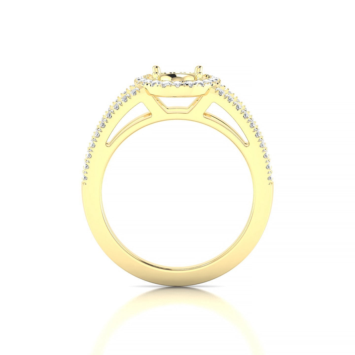 Grace Oval 2-2.99 ct | 18k Yellow Gold Halo Ring