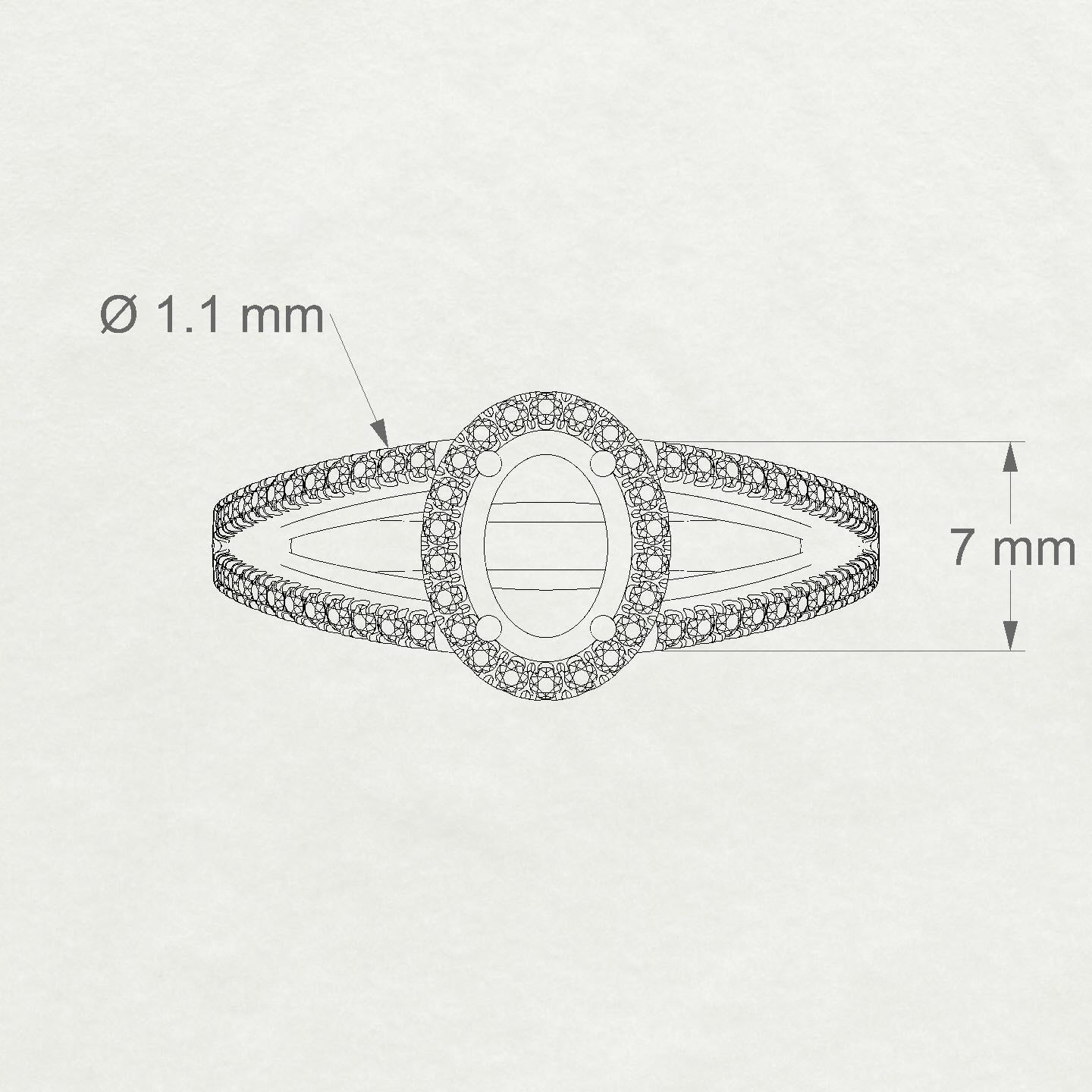 Grace Oval 1-1.99 ct | 18k White Gold Halo Ring