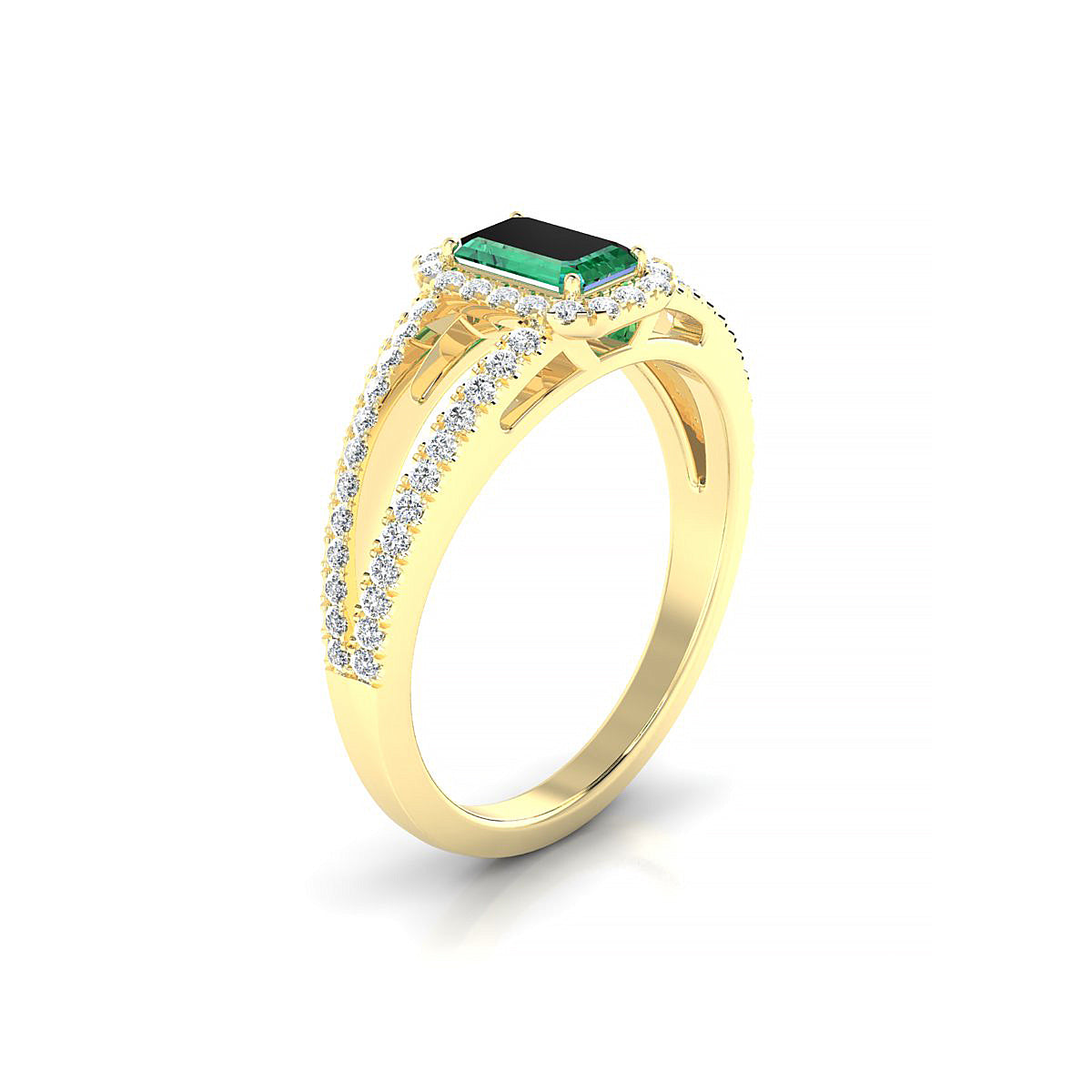Grace | 18k Yellow Gold 6 x 4 mm Emerald Emerald Ring