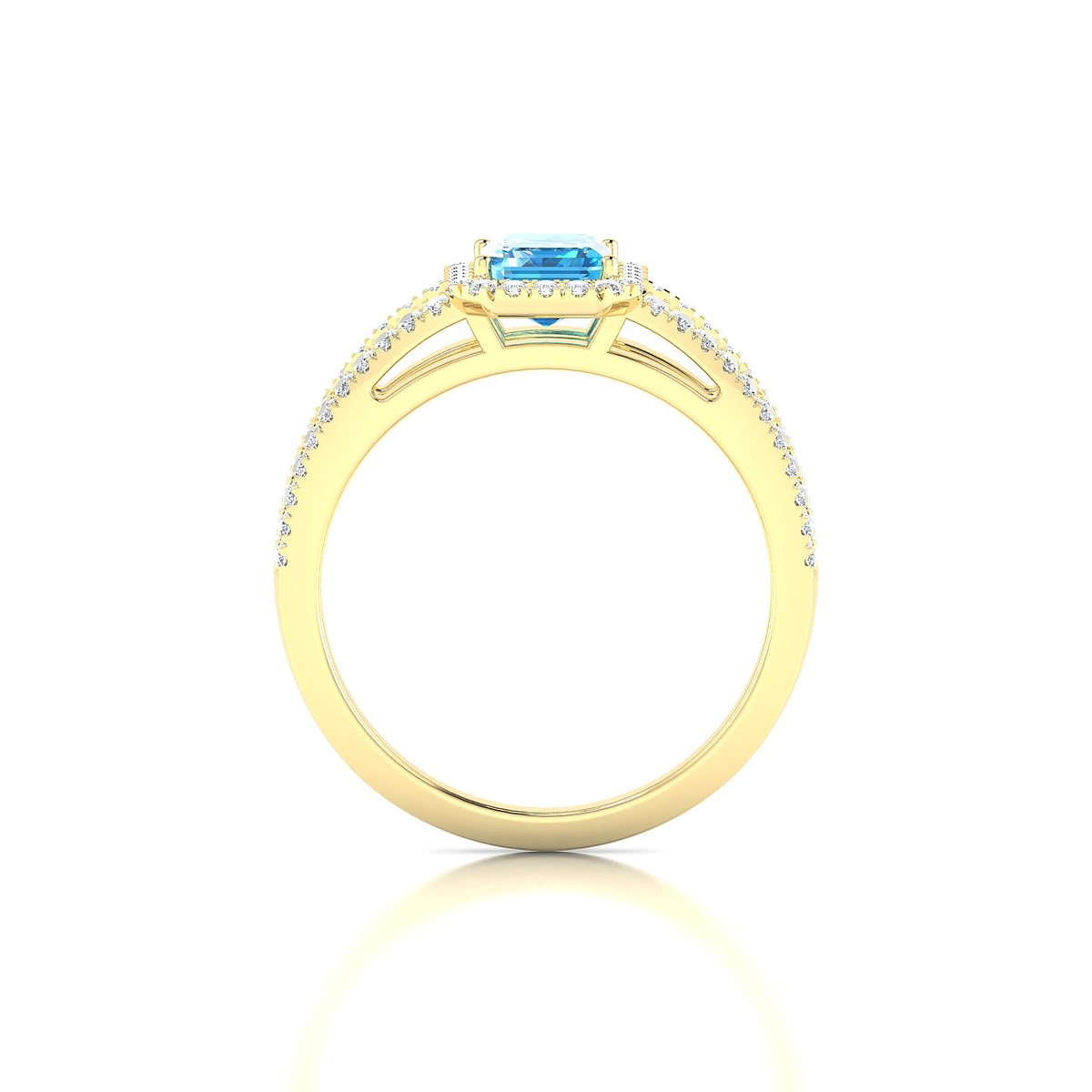 Grace | 18k Yellow Gold 7 x 5 mm Emerald Topaz Ring