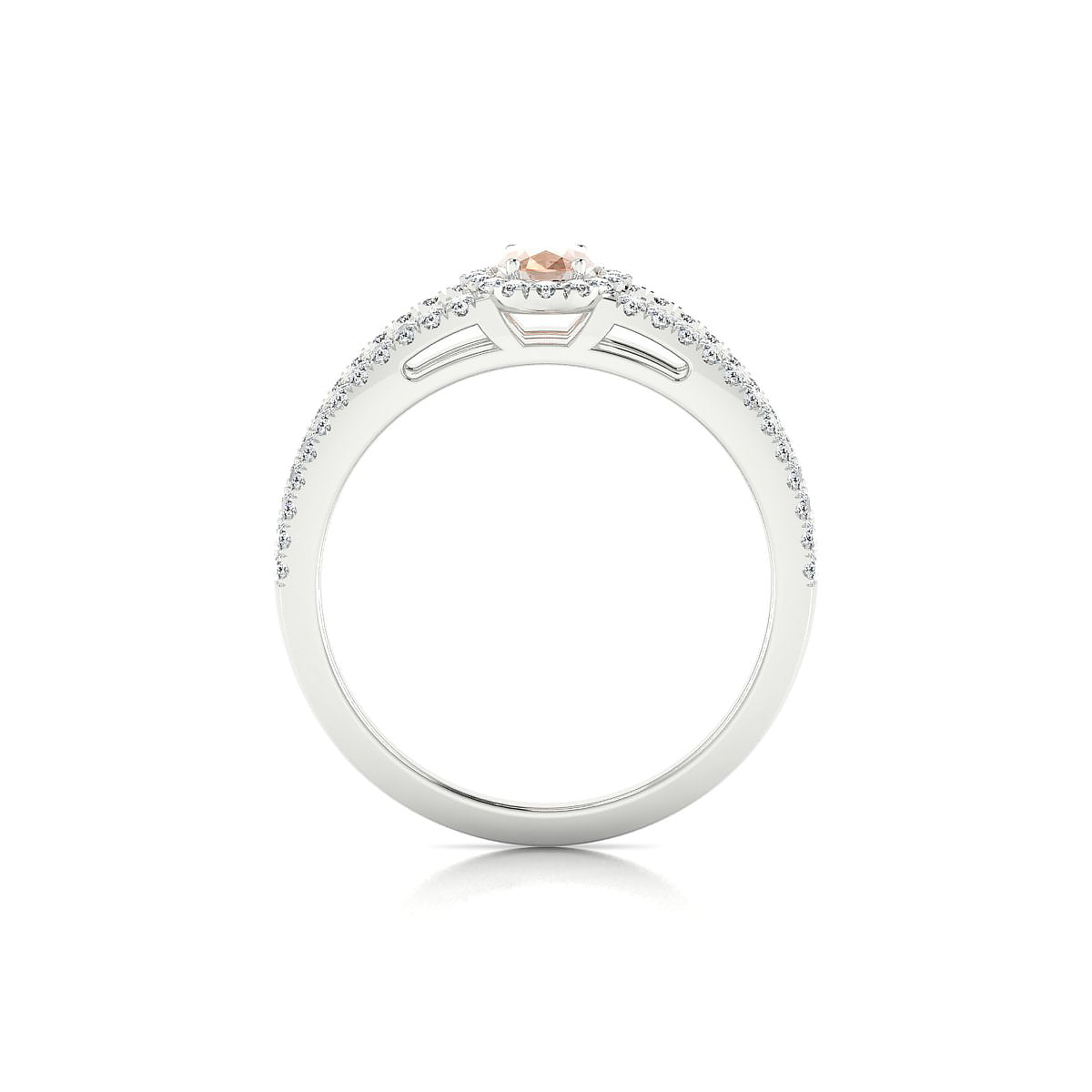 Grace | 18k White Gold 6 x 4 mm Oval Morganite Ring