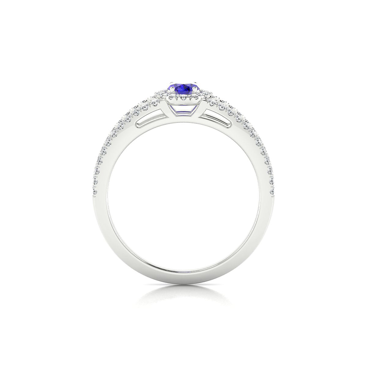 Grace | 18k White Gold 6 x 4 mm Oval Tanzanite Ring
