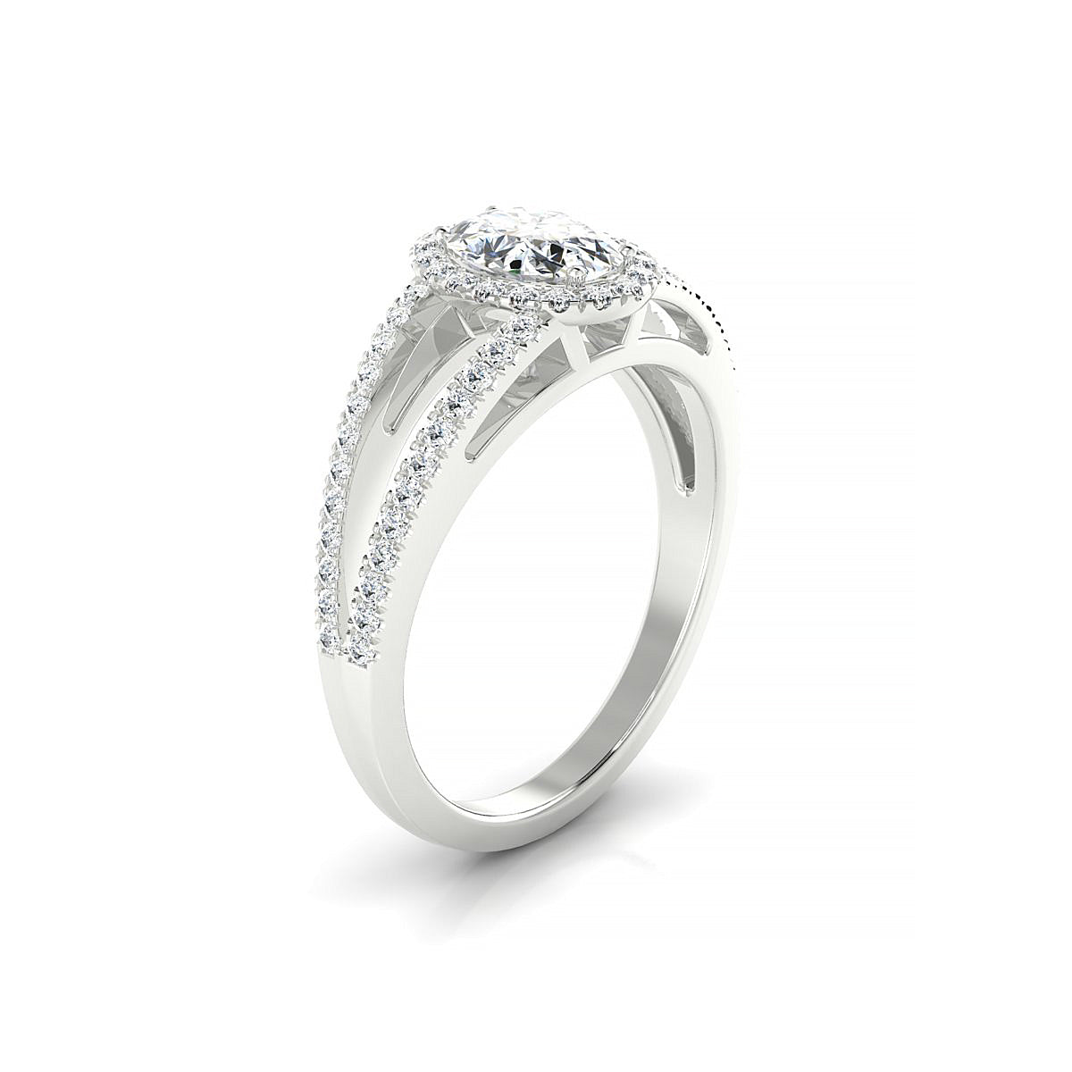 Grace | 18k White Gold 7 x 5 mm Oval Diamond Ring